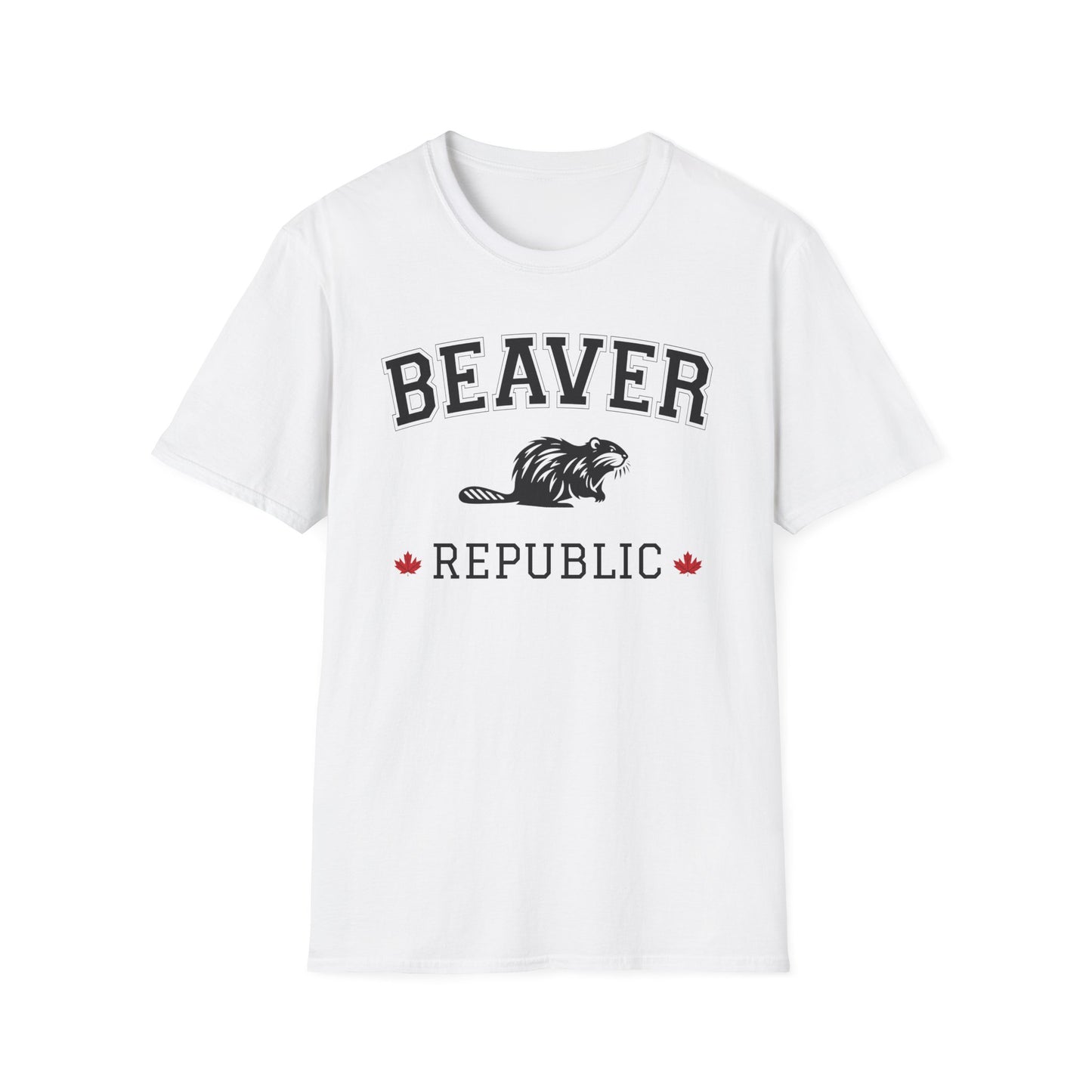Beaver Republic T-Shirt, Softstyle Graphic Tee, Unisex Casual Wear, Support'N Locals Merch, Gift for Community Lovers,