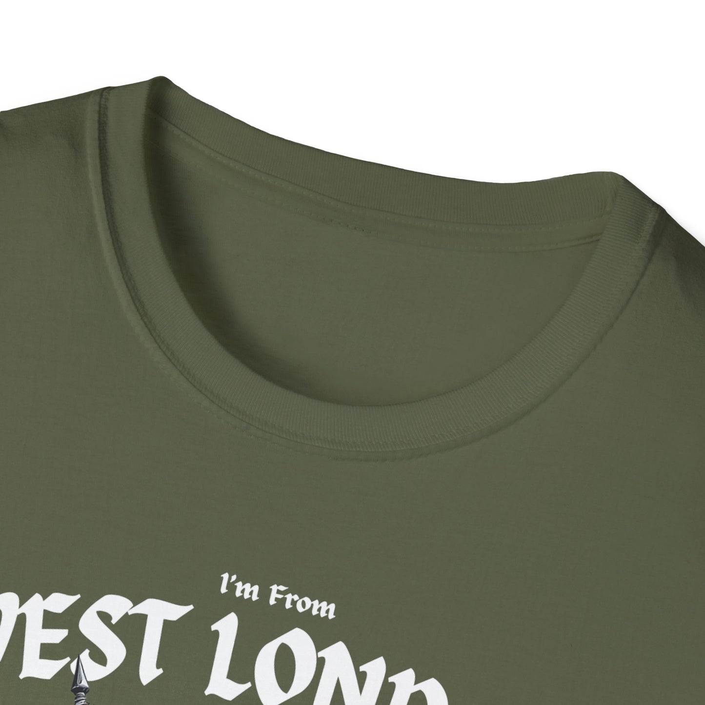 West London Underestimate Guy T-Shirt, c02-n08-s002 Softstyle Graphic Tee, Unisex Casual Wear, Support'n Locals Merch, Gift for Community Lovers.