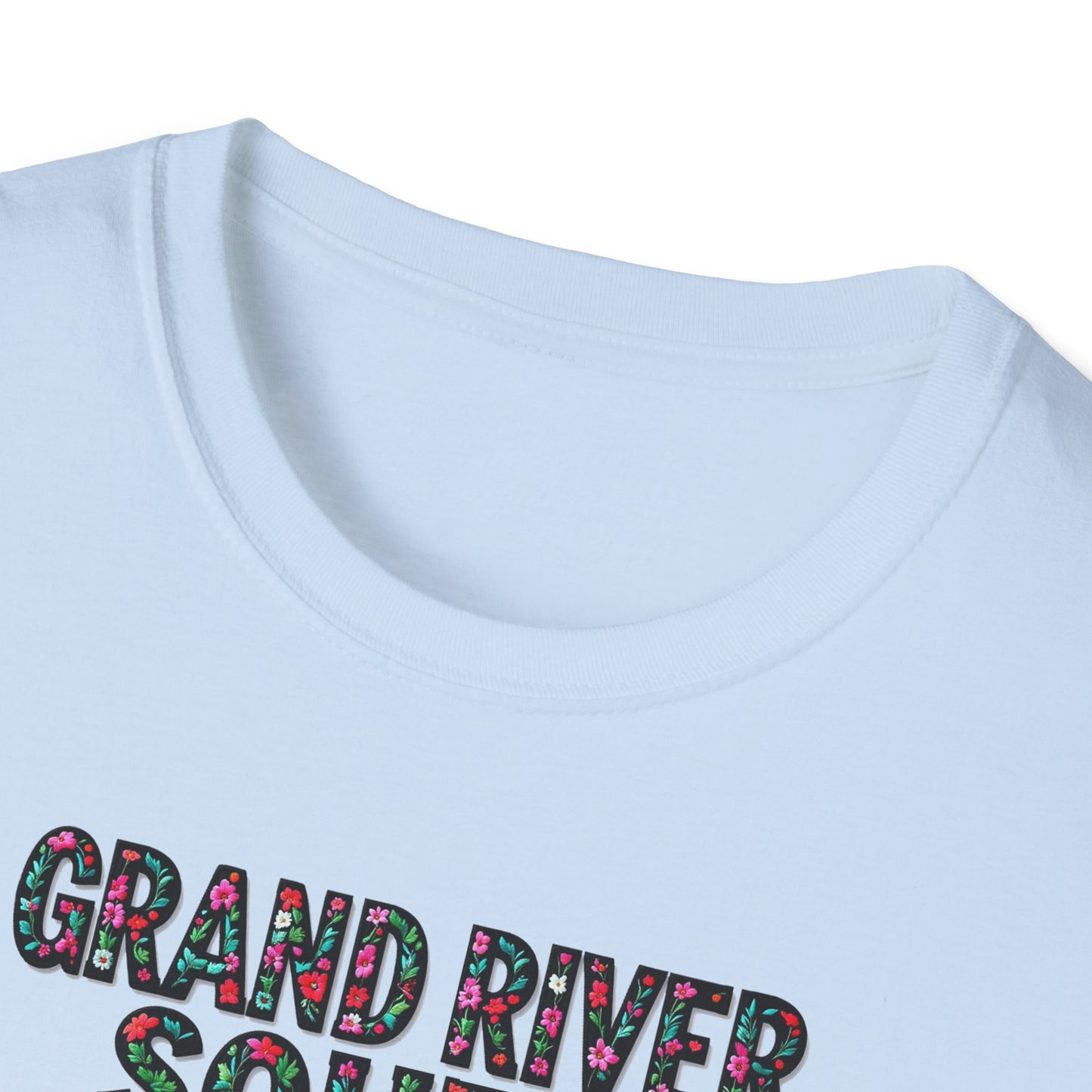 Grand River South Local Gal Flower-Heart T-Shirt, c03-n04-s05  Softstyle Graphic Tee, Unisex Casual Wear, Support Local Merch, Gift for Community Lovers, Finkz WINDSOR