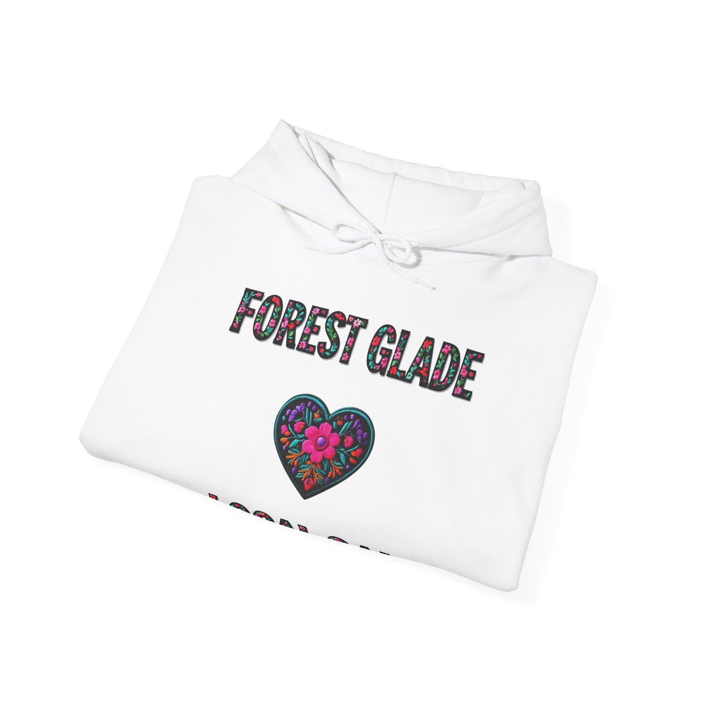 Forest Glade Local Gal Flower c01-n09-hs005, Hooded Sweatshirt -  Unisex Heavy Blend™ Pullover, Casual Hoodie for Every Day, Gift for Friends, Support'n Locals -Local Pride Apparel Support Your Community