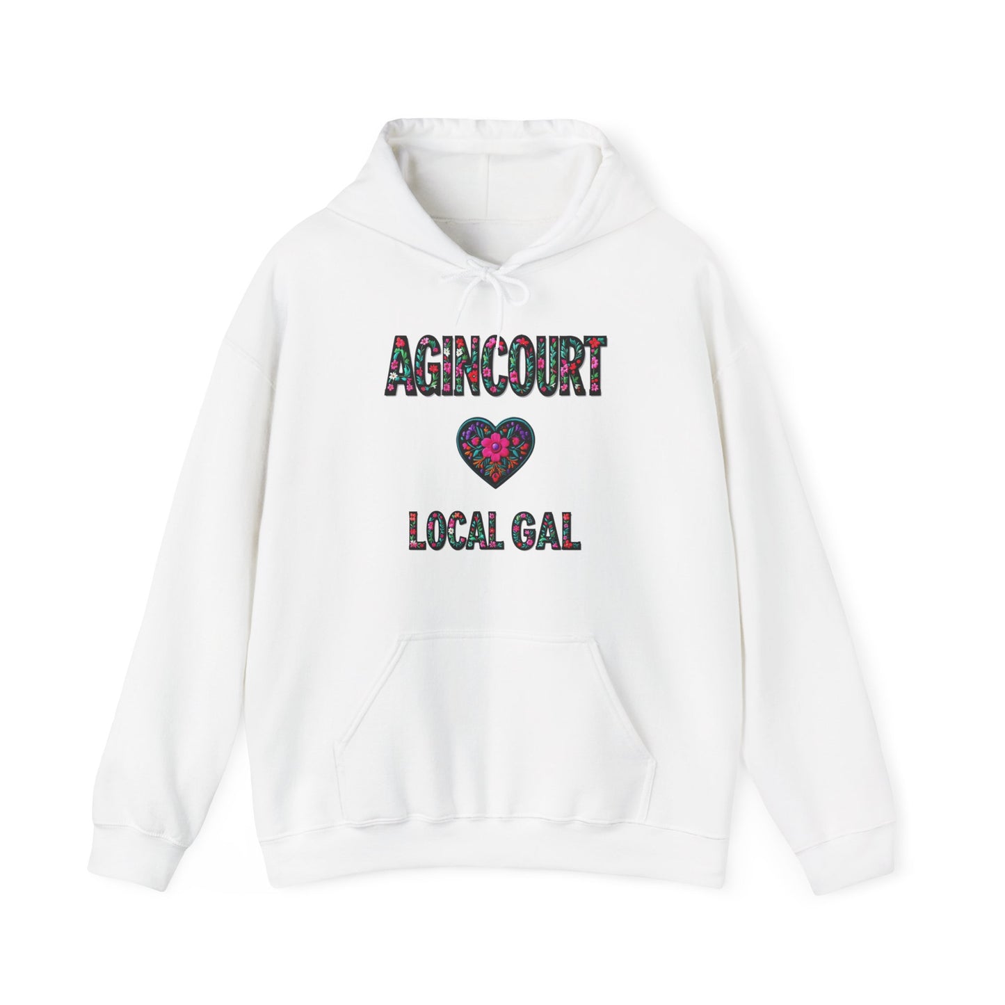 Agincourt Local Gal Flower c06-n01-hs005, Hooded Sweatshirt -  Unisex Heavy Blend™ Pullover, Casual Hoodie for Every Day, Gift for Friends, Support'n Locals -Local Pride Apparel Support Your Community