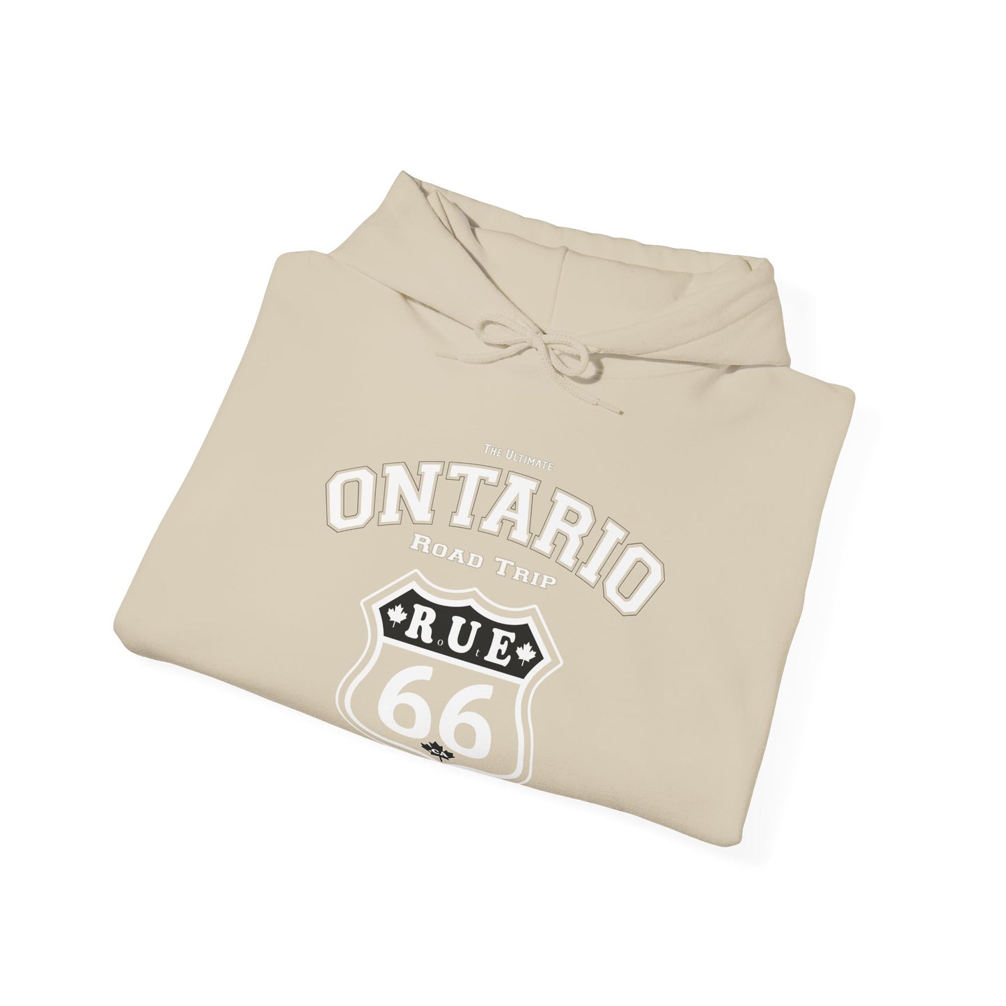 Ontario Road Trip Red | Rue66.ca 100% Authentic | Cozy Camping Hoodie | Unisex Hooded Sweatshirt for Nature Lovers, Casual Wear, Gift for Him/Her, Outdoor Adventures, Cozy...
