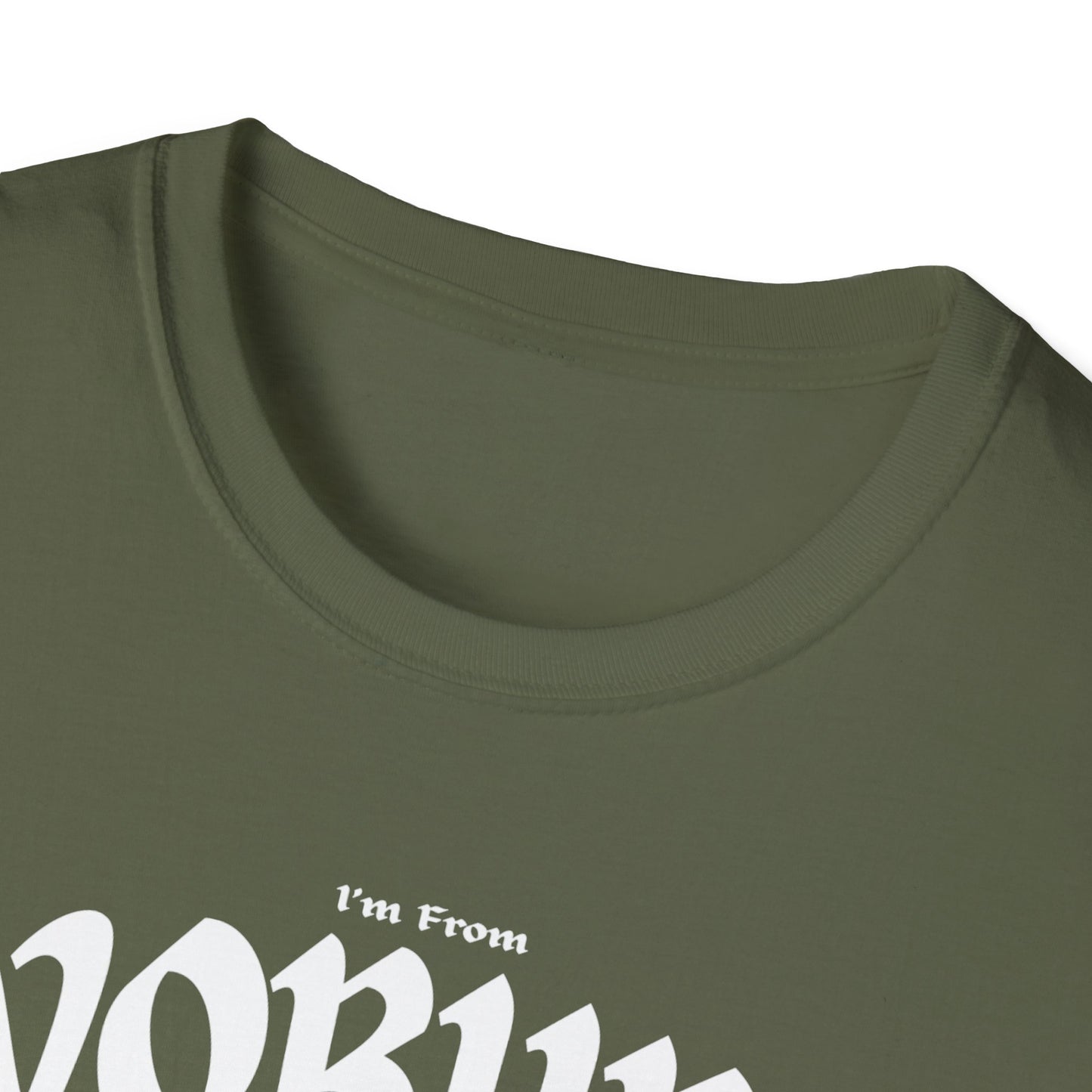 Woburn Underestimate Gal T-Shirt, c06-n06-s001 Softstyle Graphic Tee, Unisex Casual Wear, Support'n Locals Merch, Gift for Community Lovers.