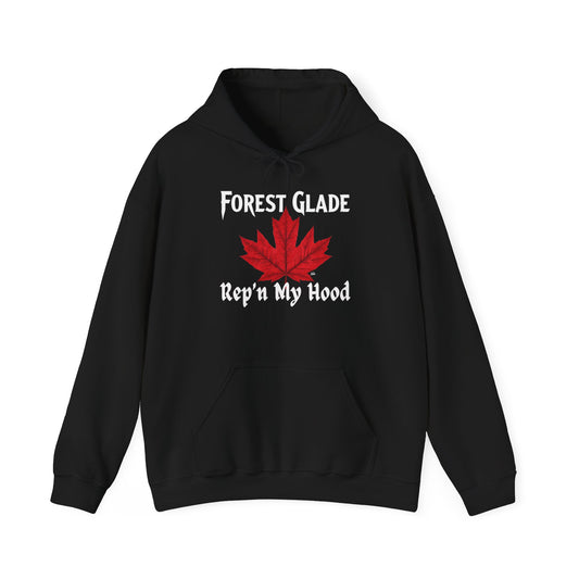FOREST GLADE - REP'N  - Hooded Sweatshirt - Unisex Heavy Blend™ Pullover, Casual Hoodie for Every Day, Gift for Friends, Local Pride Apparel Support Your Community Finkz 49