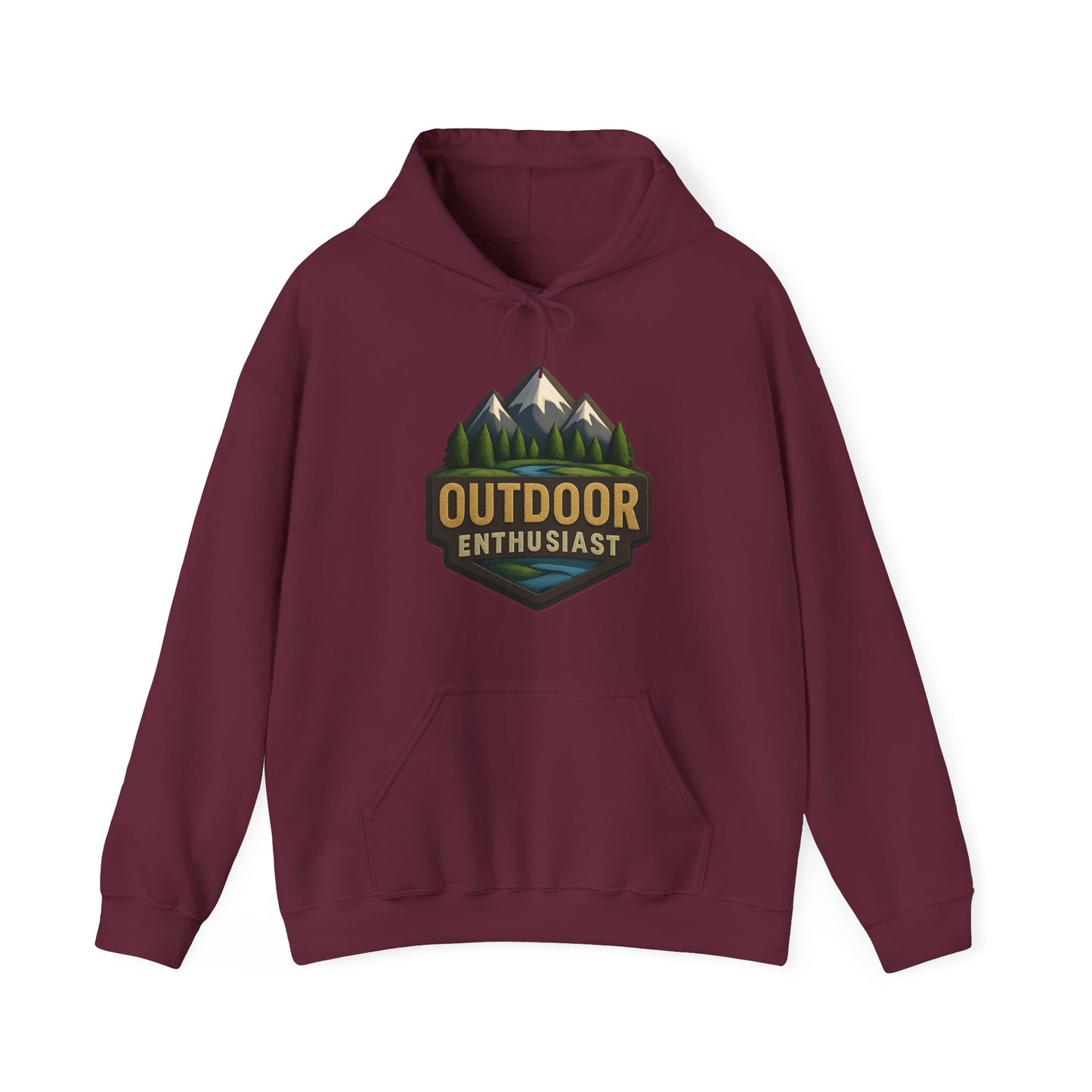 Outdoor Enthusiast Dark Hoodie | OutdoorEnthusiast.Ca 100% Authentic | Cozy Camping Hoodie | Unisex Hooded Sweatshirt for Nature Lovers, Casual Wear, Gift for Him/Her, Outdoor Adventures......