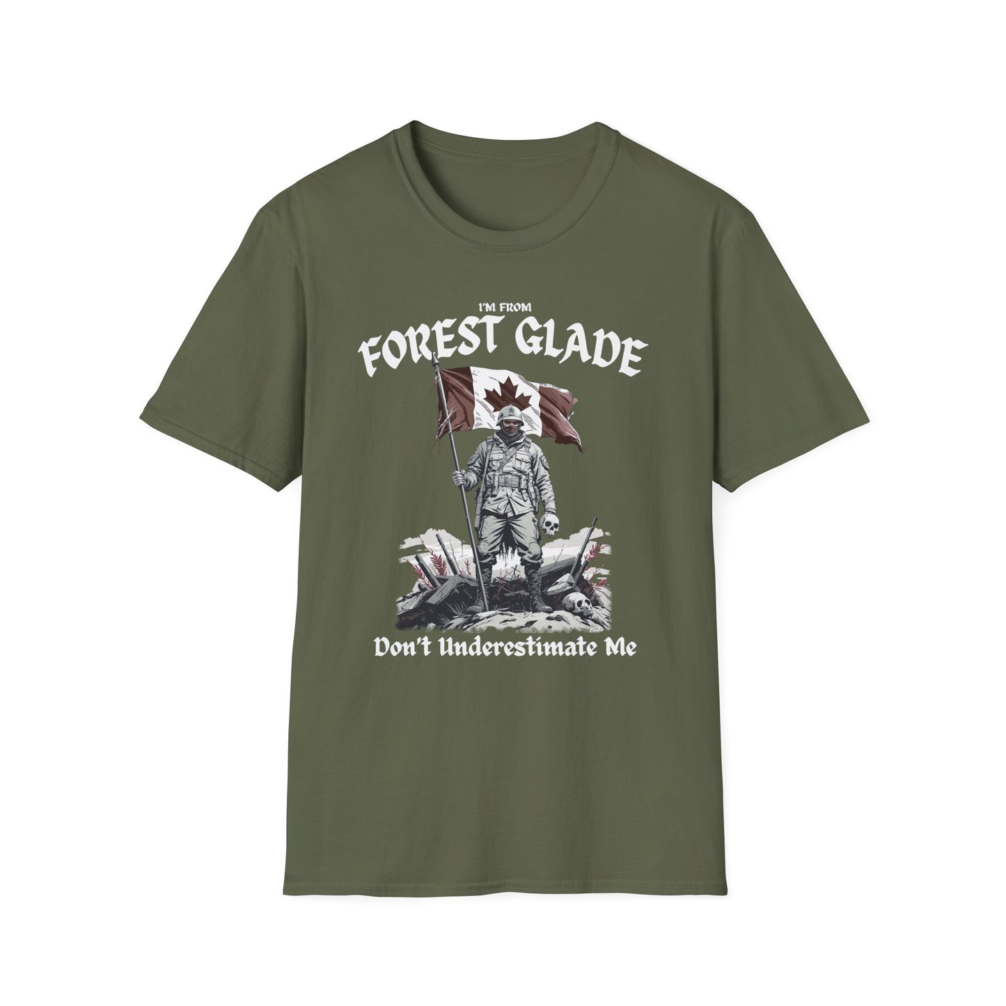 FOREST GLADE UNDERESTIMATE 2 T-Shirt, Softstyle Graphic Tee, Unisex Casual Wear, Support Local Merch, Gift for Community Lovers, Finkz Windsor