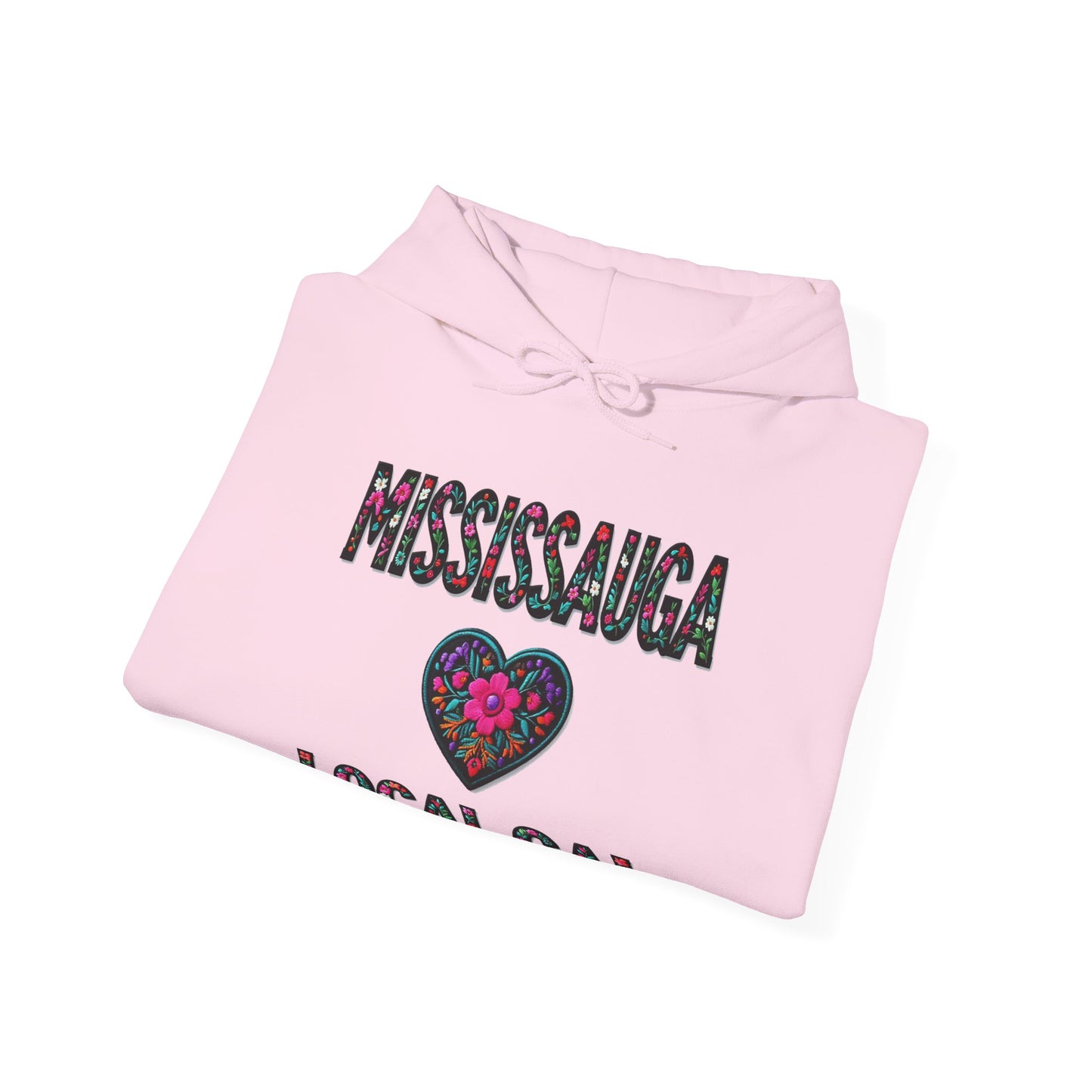 Mississauga Local Gal Flower c05-n00-hs005, Hooded Sweatshirt -  Unisex Heavy Blend™ Pullover, Casual Hoodie for Every Day, Gift for Friends, Support'n Locals -Local Pride Apparel Support Your Community