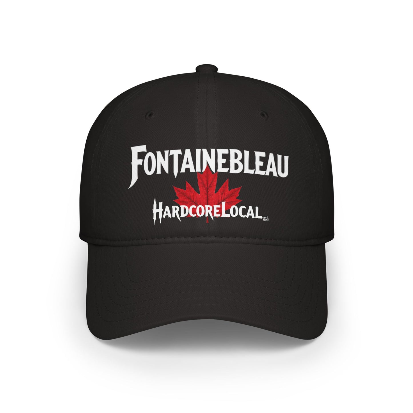 FONTAINEBLEAU HARDCORE  BIG LEAF Low Profile Baseball Cap - Red Hat for Community Lovers FINKZ WINDSOR