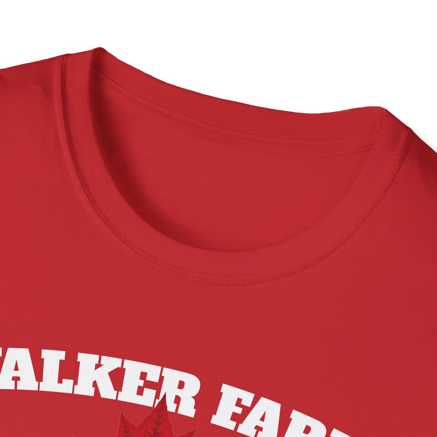 WALKER FARM Local Gal Red Leaf T-Shirt, Softstyle Graphic Tee, Unisex Casual Wear, Support Local Merch, Gift for Community Lovers, Finkz Windsor