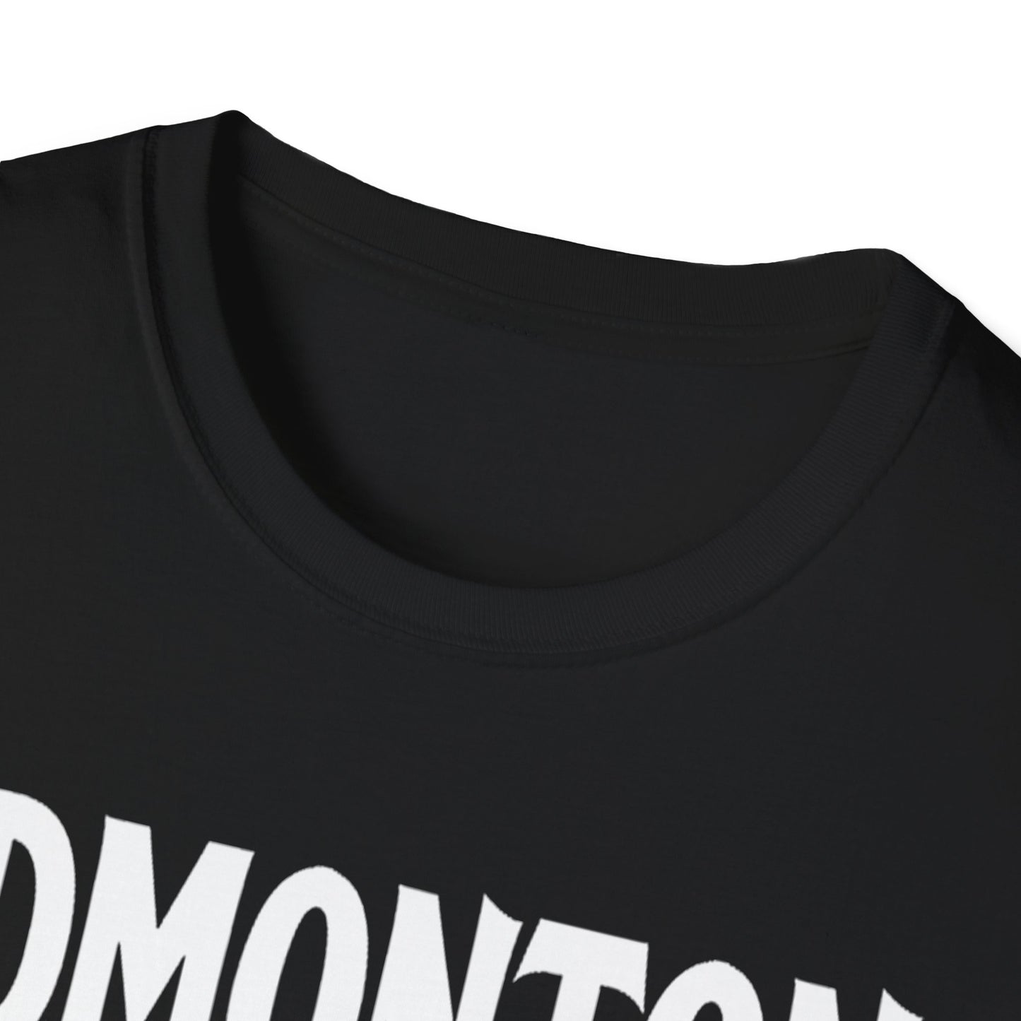 Edmonton Hardcore We Support Our Own Red Leaf T-Shirt, c12-n00-s006 Softstyle Graphic Tee, Unisex Casual Wear, Support'n Locals Merch, Gift for Community Lovers.