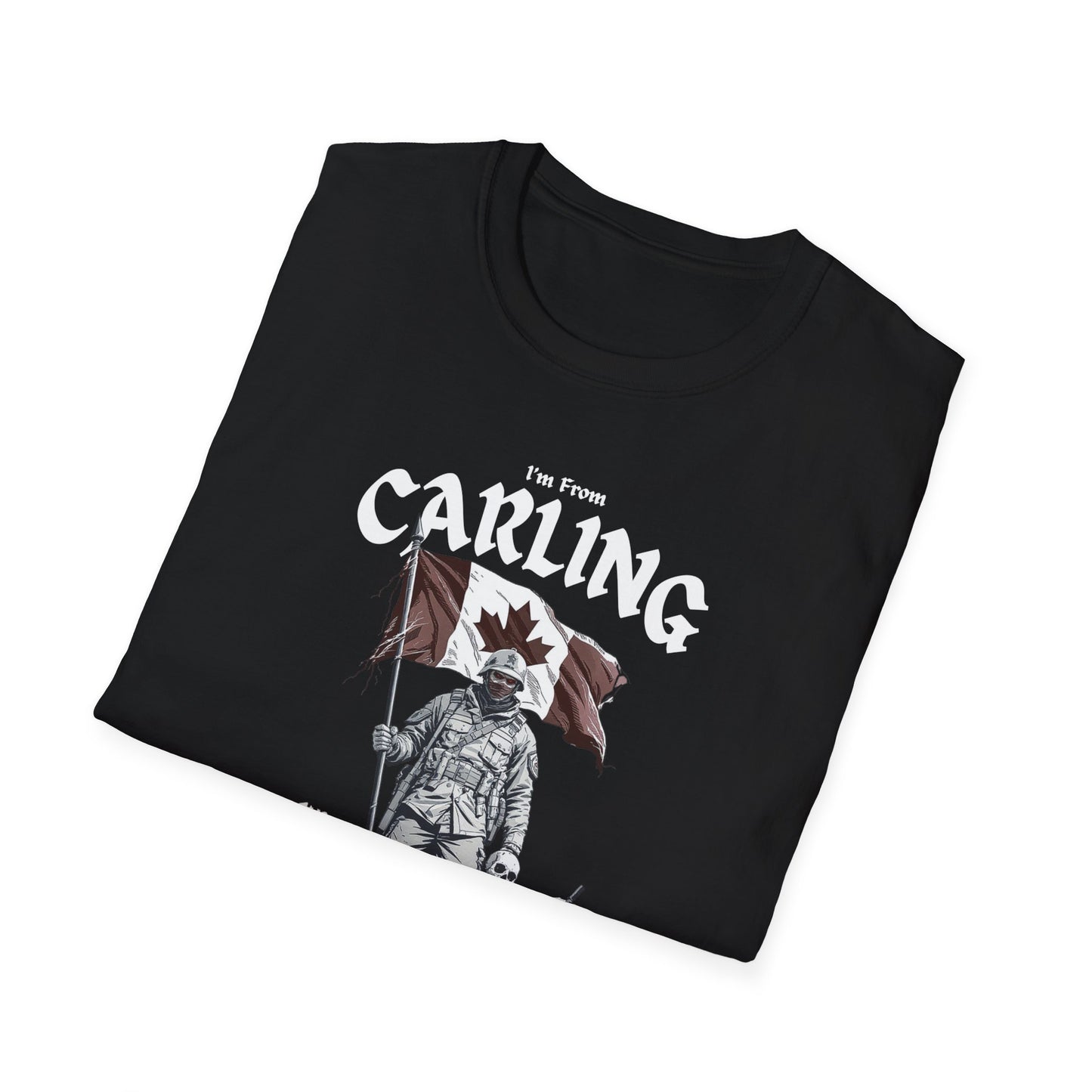 Carling Underestimate Guy T-Shirt, c02-n03-s002 Softstyle Graphic Tee, Unisex Casual Wear, Support'n Locals Merch, Gift for Community Lovers.