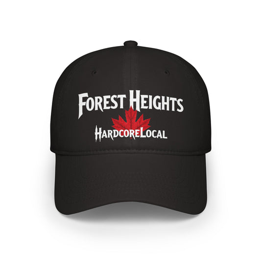 Forest Heights HARDCORE LOCAL Red LEAF Low Profile Baseball Cap - Hat for Community Lovers