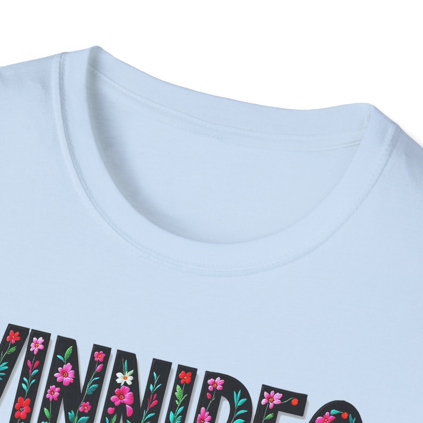 Winnipeg Local Gal Flower-Heart T-Shirt, c09-n00-s005 Softstyle Graphic Tee, Unisex Casual Wear, Support Local Merch, Gift for Community Lovers, Finkz WINDSOR