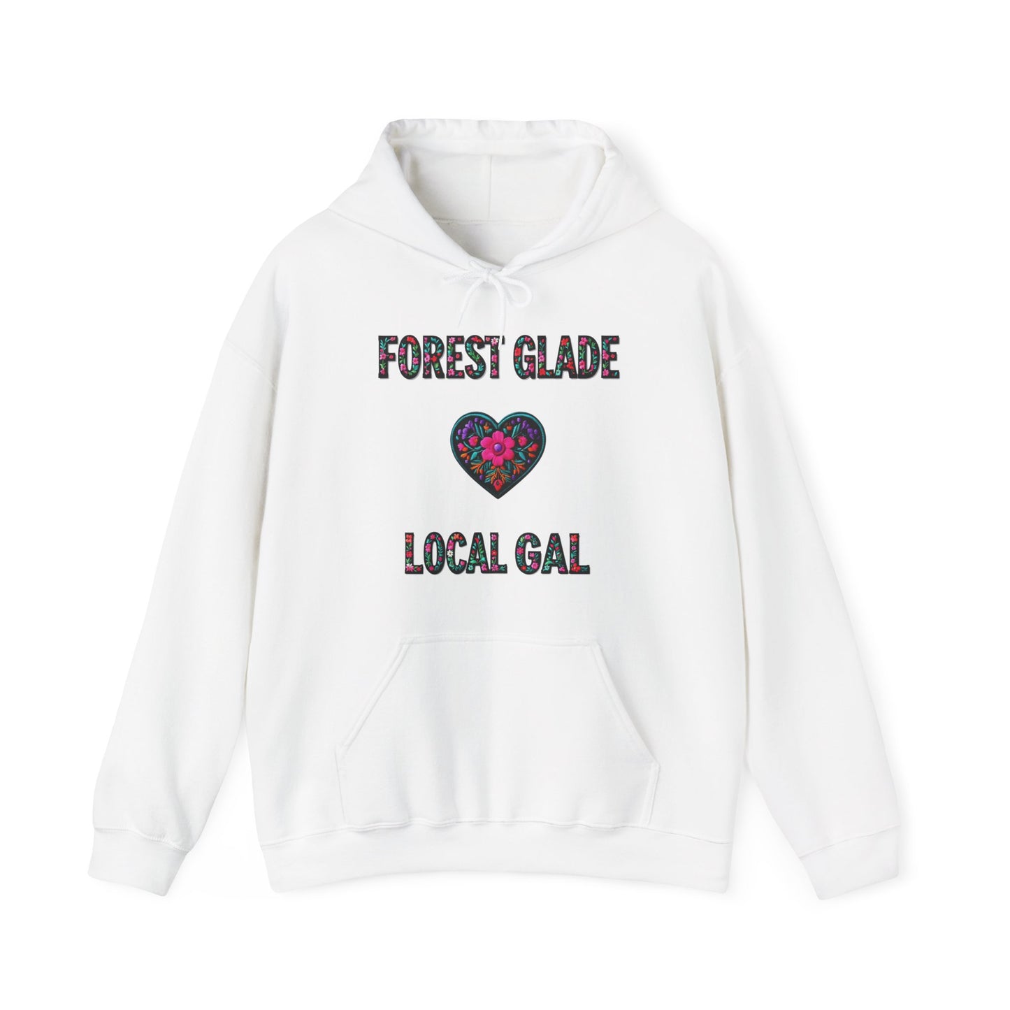 Forest Glade Local Gal Flower c01-n09-hs005, Hooded Sweatshirt -  Unisex Heavy Blend™ Pullover, Casual Hoodie for Every Day, Gift for Friends, Support'n Locals -Local Pride Apparel Support Your Community