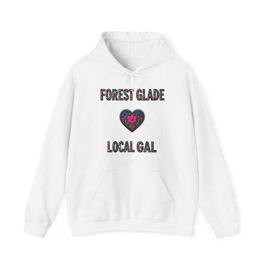 Forest Glade Local Gal Flower c01-n09-hs005, Hooded Sweatshirt -  Unisex Heavy Blend™ Pullover, Casual Hoodie for Every Day, Gift for Friends, Support'n Locals -Local Pride Apparel Support Your Community