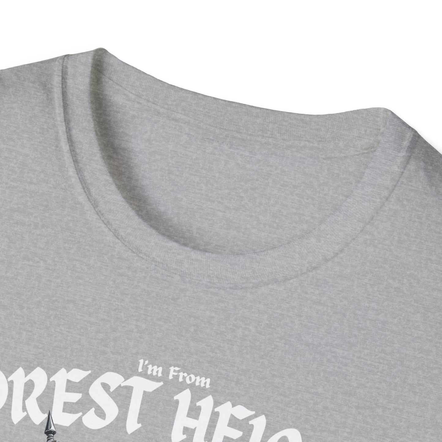 Forest Heights Underestimate Guy T-Shirt, c03-n03-s002 Softstyle Graphic Tee, Unisex Casual Wear, Support'n Locals Merch, Gift for Community Lovers.