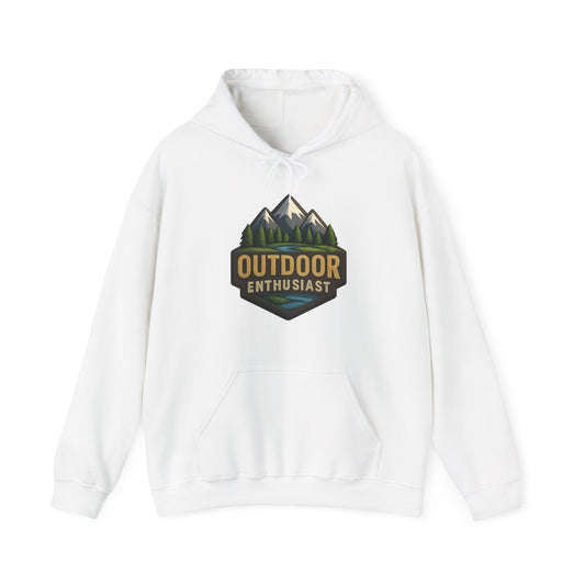 Outdoor Enthusiast Light Hoodie | OutdoorEnthusiast.Ca 100% Authentic | Cozy Camping Hoodie | Unisex Hooded Sweatshirt for Nature Lovers, Casual Wear, Gift for Him/Her, Outdoor Adventures..