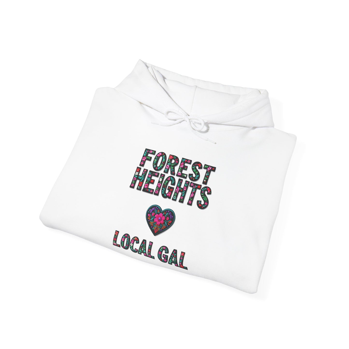 Forest Heights Local Gal Flower c03-n03-hs005, Hooded Sweatshirt -  Unisex Heavy Blend™ Pullover, Casual Hoodie for Every Day, Gift for Friends, Support'n Locals -Local Pride Apparel Support Your Community