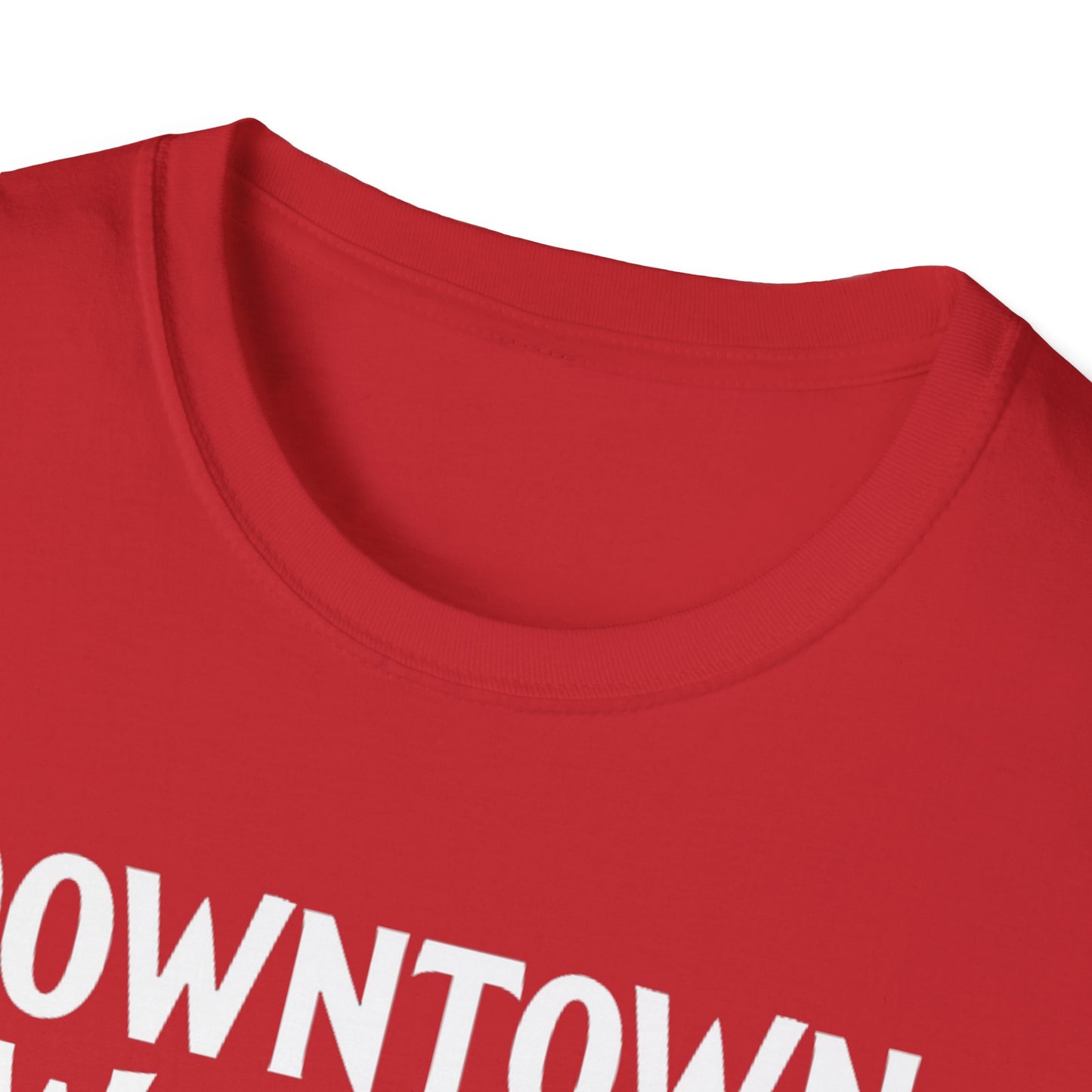DOWNTOWN WINDSOR, We Support Our Own 2, Hardcore Local White Leaf T-Shirt, Softstyle Graphic Tee, Unisex Casual Wear, Support Local Merch, Gift for Community Lovers Finkz Windsor