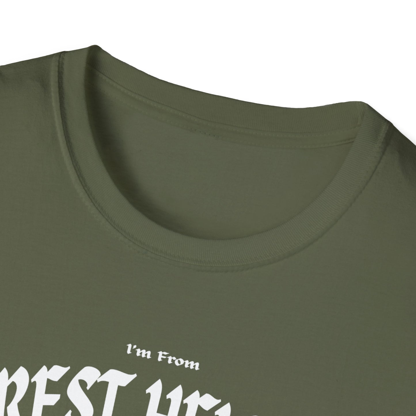 Forest Heights Underestimate Gal T-Shirt, c03-n03-s001 Softstyle Graphic Tee, Unisex Casual Wear, Support'n Locals Merch, Gift for Community Lovers.