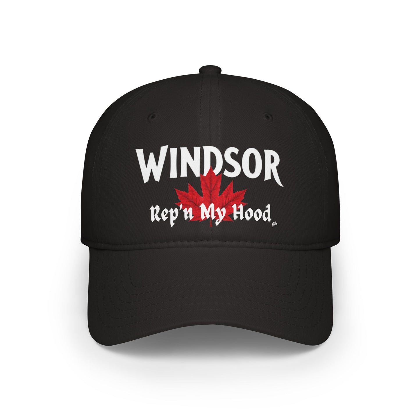 WINDSOR REP"N  BIG LEAF Low Profile Baseball Cap - Red Hat for Community Lovers FINKZ