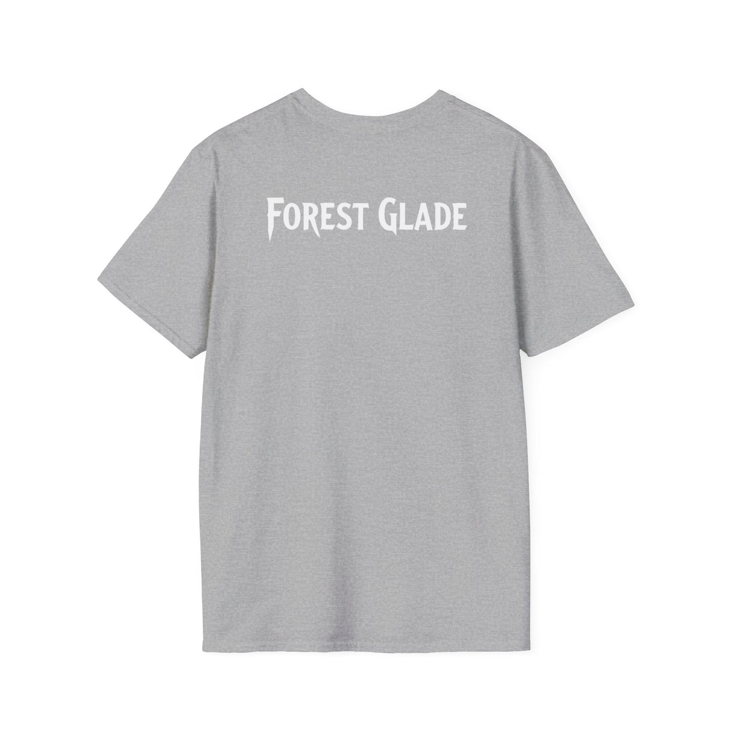 FOREST GLADE +BACK Hardcore Cool Leaf, T-Shirt, Softstyle Graphic Tee, Unisex Casual Wear, Support Local Merch, Gift for Community Lovers