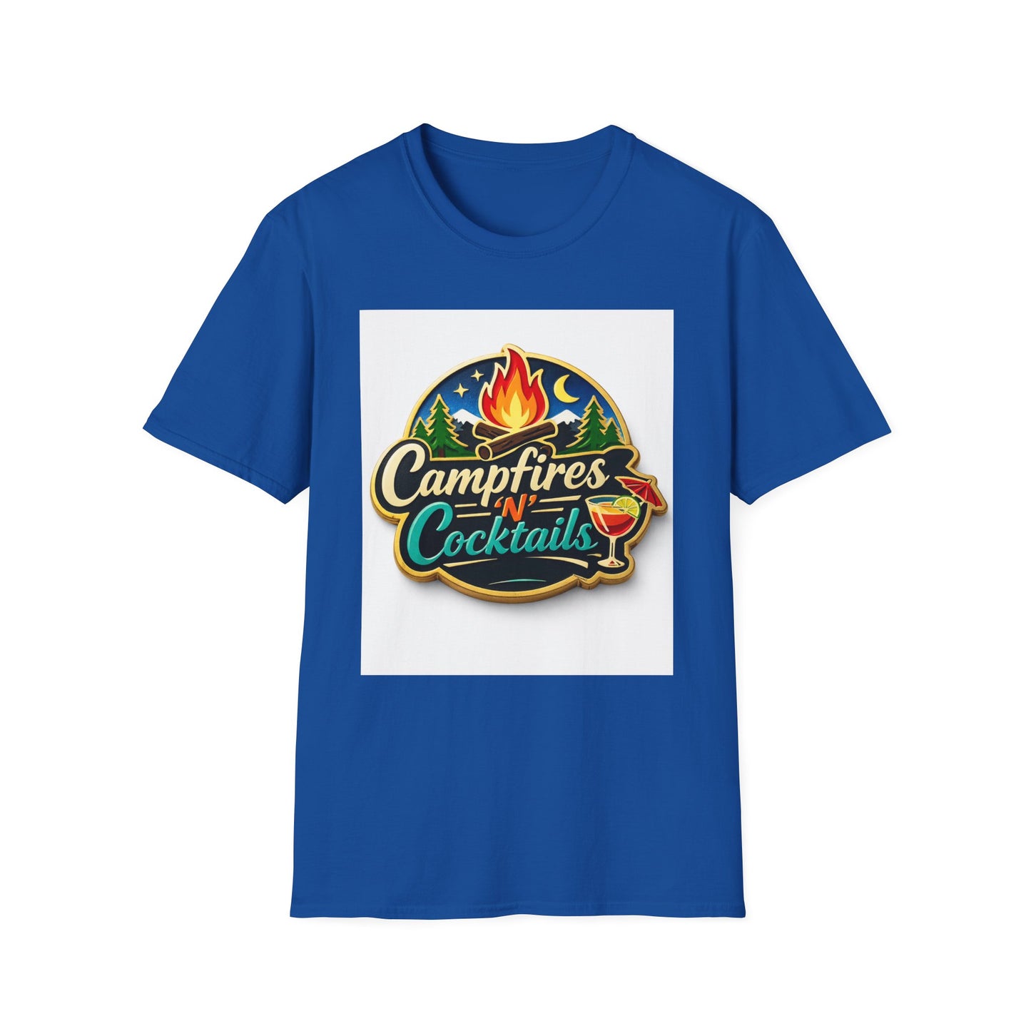 Campfire'N Cocktails T-Shirt, Softstyle, Unisex - CampfireNCocktails.com