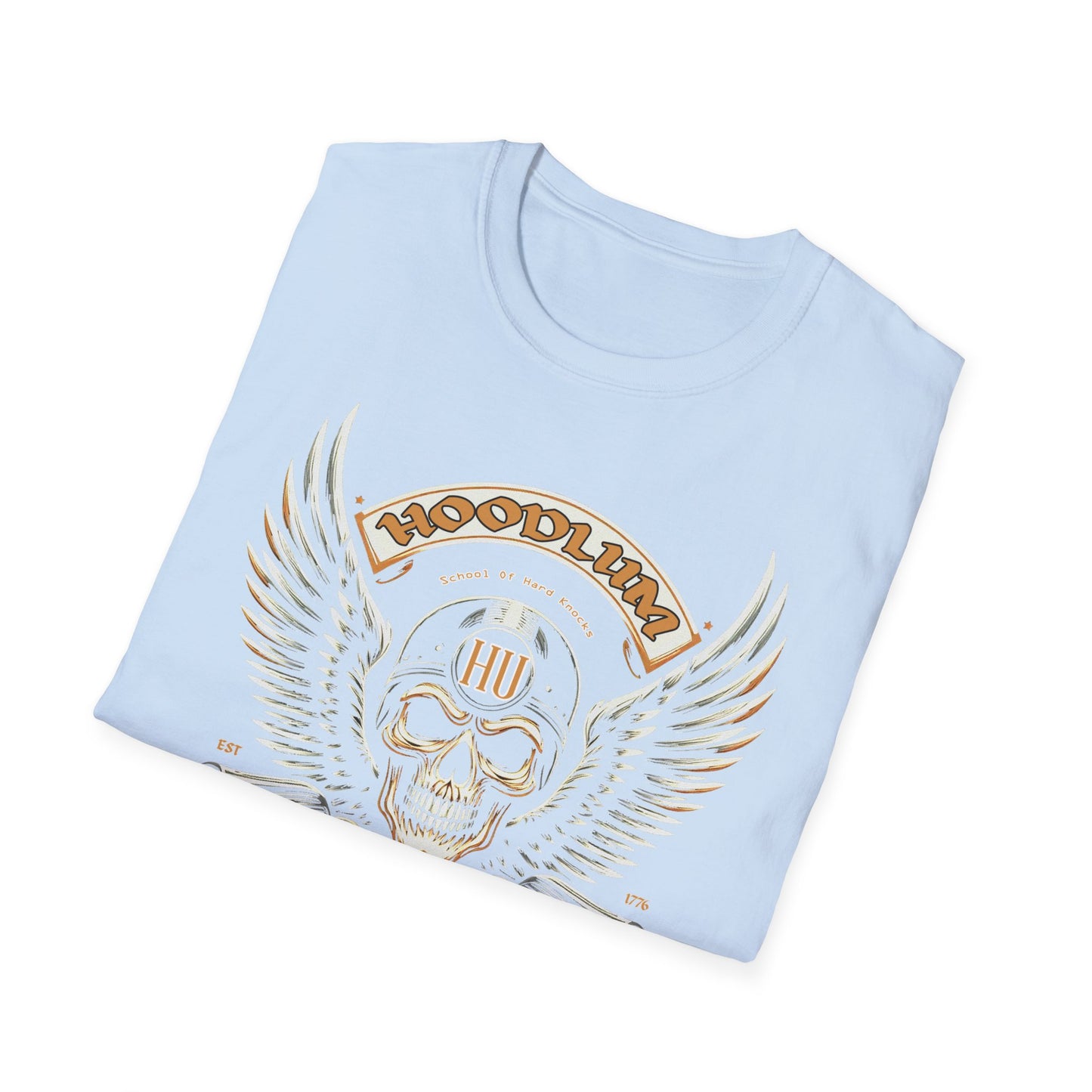 Mississauga Hoodlum University Wings T-Shirt, Softstyle Graphic Tee, Unisex Casual Wear, Support'n Locals Merch, Gift for Community Lovers, c05-n00-s004