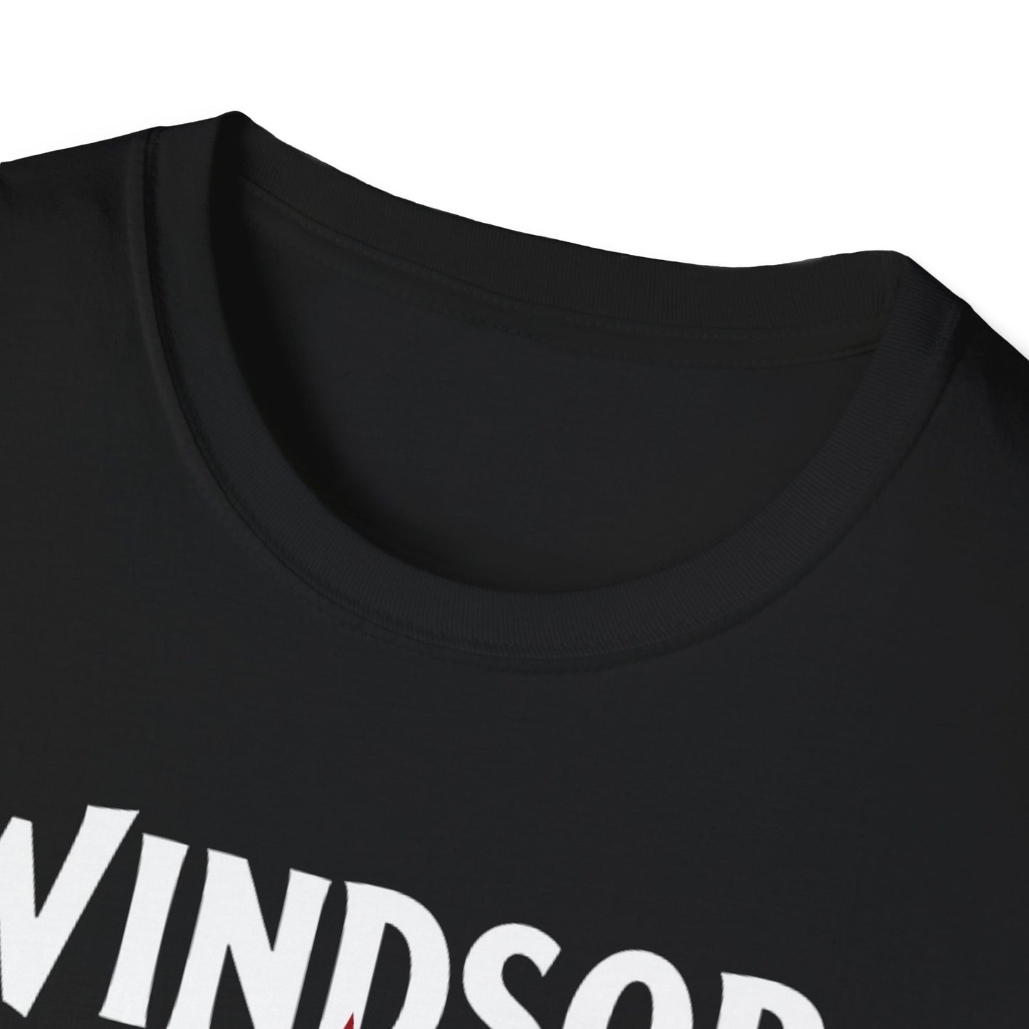 Windsor Hardcore Local, We Support Our Own,  Red Leaf 2 T-Shirt, Softstyle Graphic Tee, Unisex Casual Wear, Support Local Merch, Gift for Community Lovers