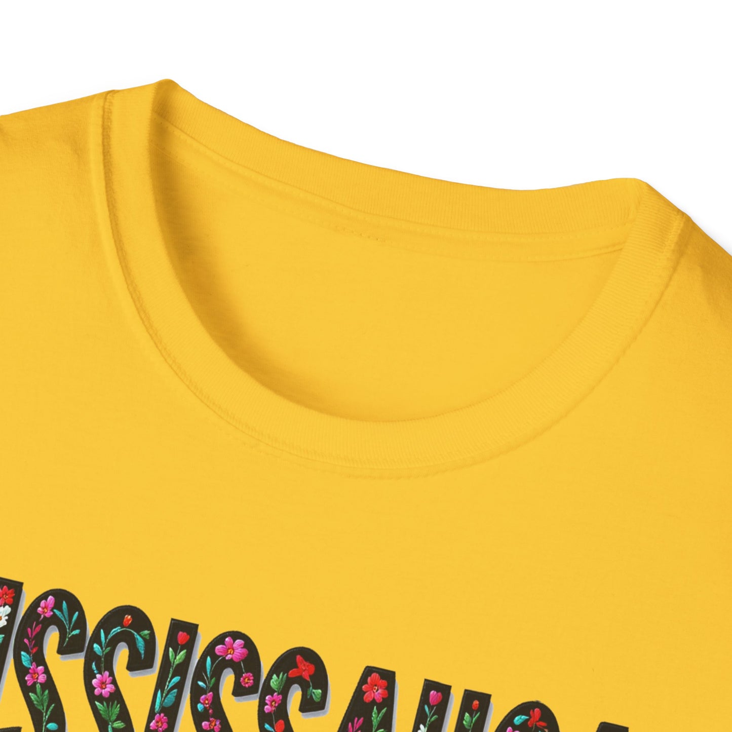 Mississauga Local Gal Flower-Heart T-Shirt, c05-n00-s005 Softstyle Graphic Tee, Unisex Casual Wear, Support Local Merch, Gift for Community Lovers, Finkz WINDSOR