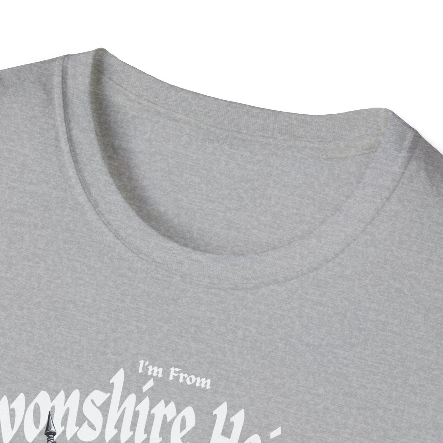 Devonshire Heights Underestimate Guy T-Shirt, c01-n15-s002 Softstyle Graphic Tee, Unisex Casual Wear, Support'n Locals Merch, Gift for Community Lovers.