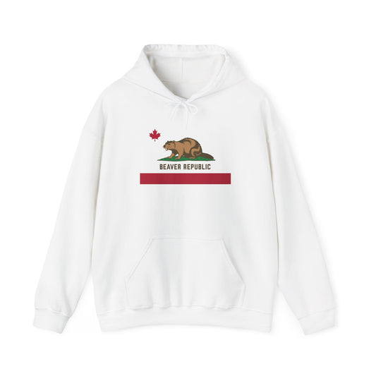Beaver Flag Hooded Sweatshirt -  Unisex Heavy Blend™ Pullover, Casual Hoodie for Every Day, Gift for Friends, Support'n Locals -Local Pride Apparel Support Your Community