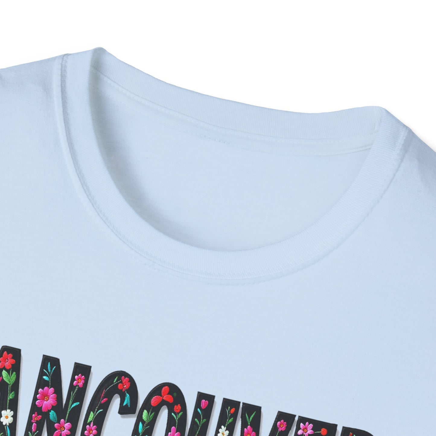 Vancouver Local Gal Flower-Heart T-Shirt, c13-n00-s005 Softstyle Graphic Tee, Unisex Casual Wear, Support Local Merch, Gift for Community Lovers, Finkz WINDSOR