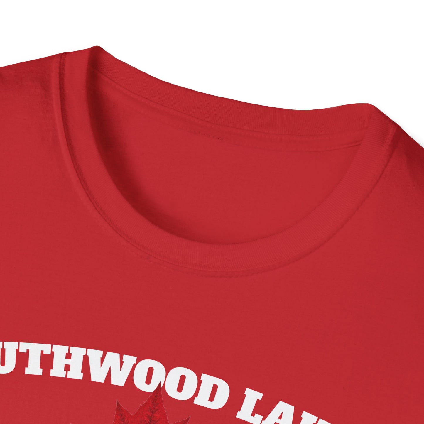 SOUTHWOOD LAKES Local Gal Red Leaf T-Shirt, Softstyle Graphic Tee, Unisex Casual Wear, Support Local Merch, Gift for Community Lovers, Finkz Windsor