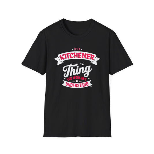 Kitchener THING T-Shirt, Softstyle Graphic Tee, Unisex Casual Wear, Support Local Merch, Gift for Community Lovers, c03-s003