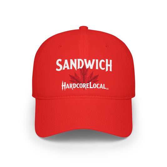 SANDWICH HARDCORE  BIG LEAF Low Profile Baseball Cap - Red Hat for Community Lovers FINKZ WINDSOR