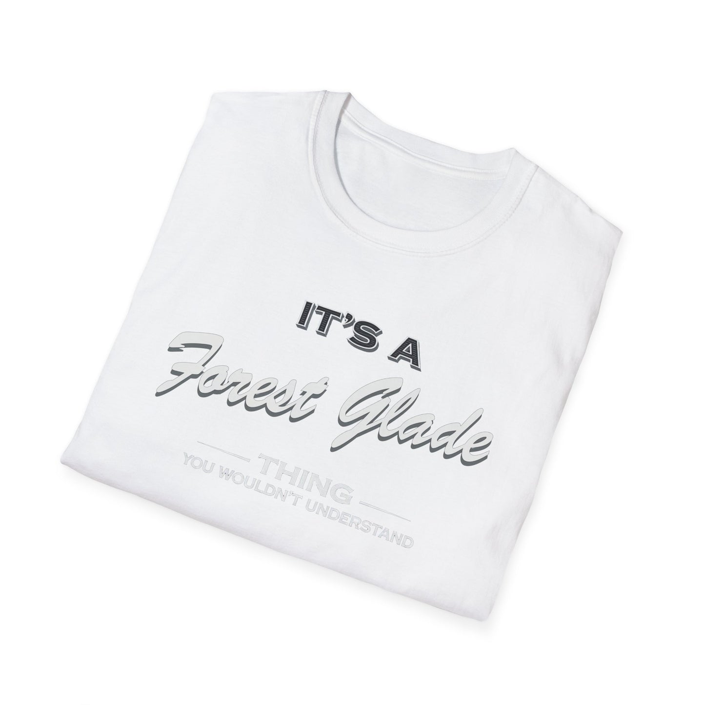 Forest Glade Thing Simple T-Shirt, Softstyle Graphic Tee, Unisex Casual Wear, Support Local Merch, Gift for Community Lovers, Finkz Windsor