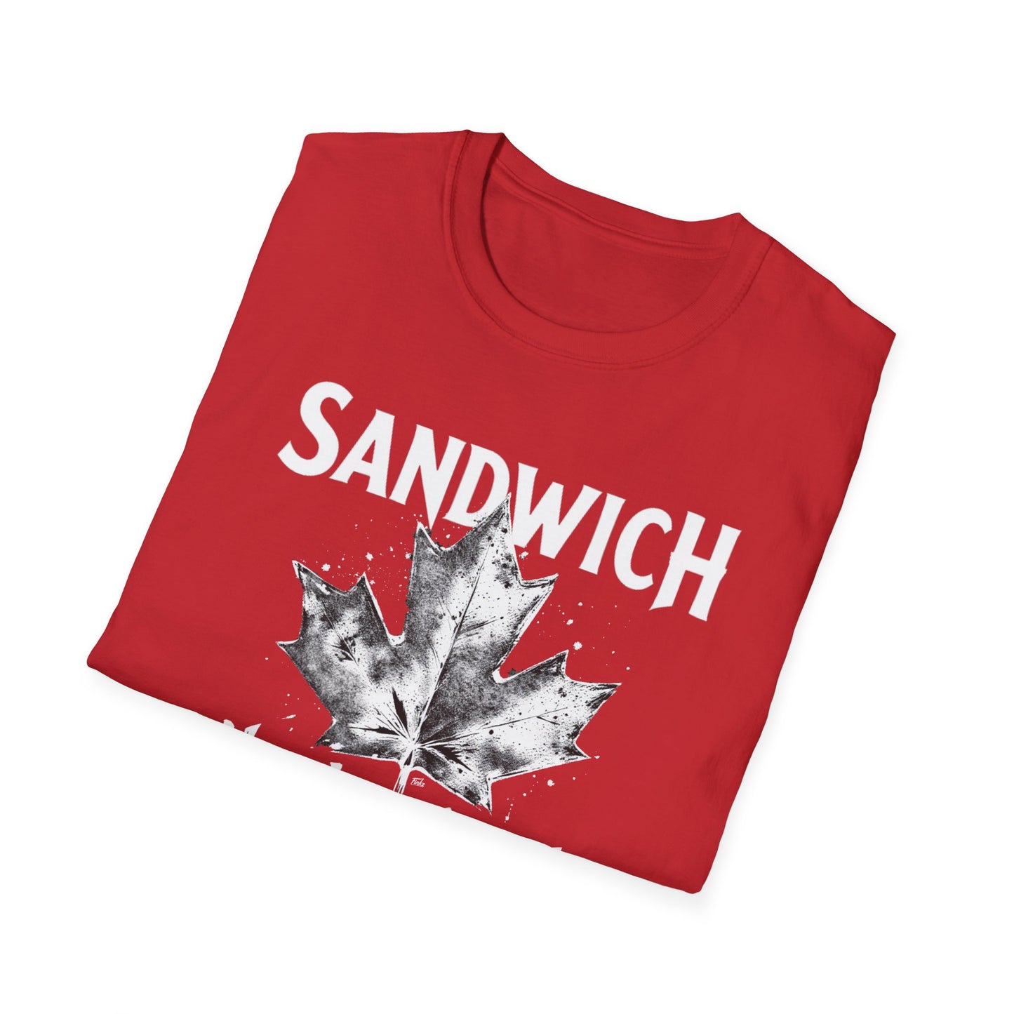 SANDWICH, Rep'n My Hood, Hardcore Local Cool Leaf T-Shirt, Softstyle Graphic Tee, Unisex Casual Wear, Support Local Merch, Gift for Community Lovers, Finkz WINDSOR
