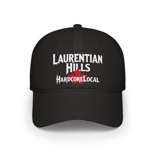 Laurentian Hills HARDCORE LOCAL Red LEAF Low Profile Baseball Cap - Hat for Community Lovers