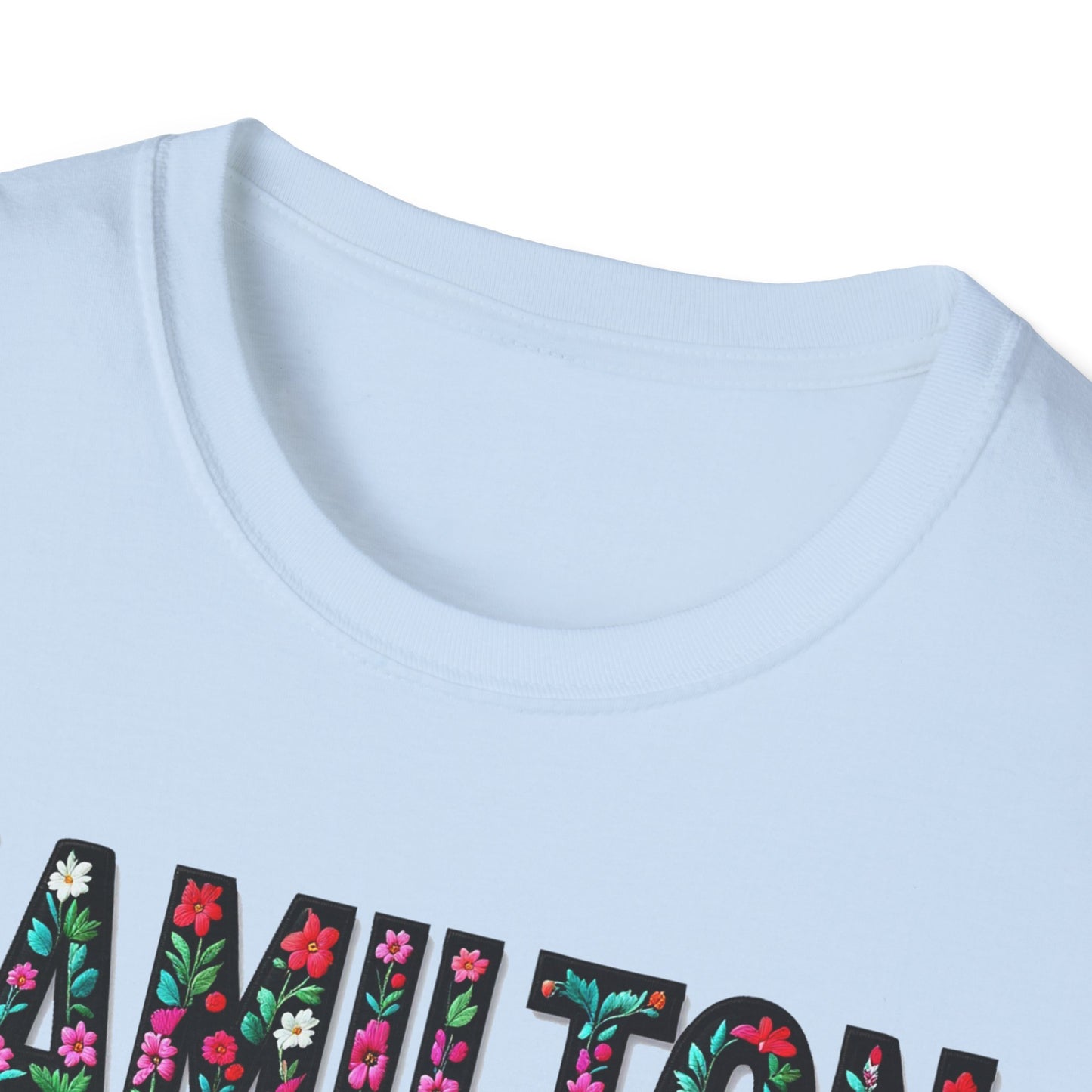 Hamilton Local Gal Flower-Heart T-Shirt, c04-n00-s005 Softstyle Graphic Tee, Unisex Casual Wear, Support Local Merch, Gift for Community Lovers, Finkz WINDSOR