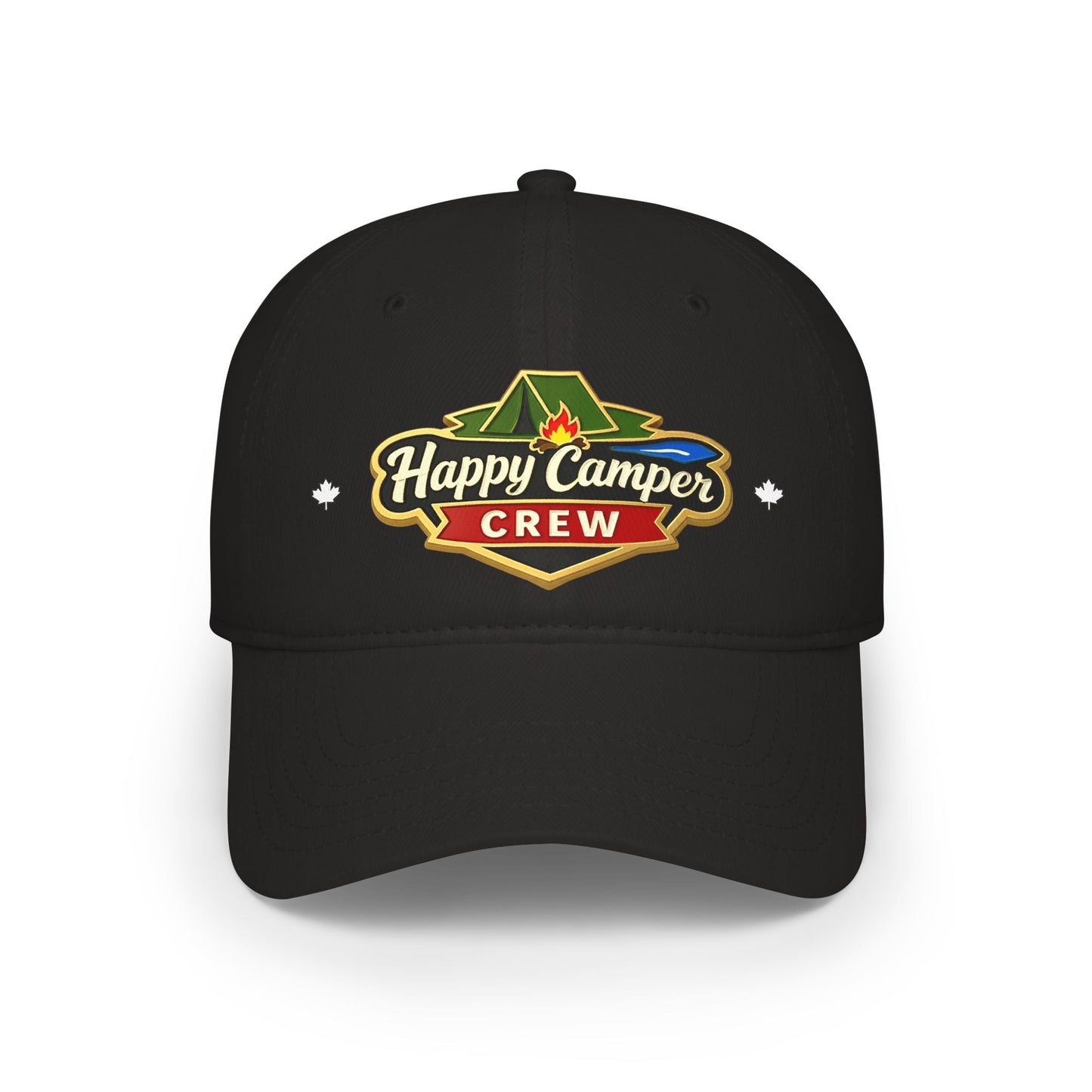 Happy Camper Crew Low Profile Baseball Cap, Adjustable Hat, Outdoor Gear, Casual Style, Gift for Nature Lovers - HappyCamperCrew.com