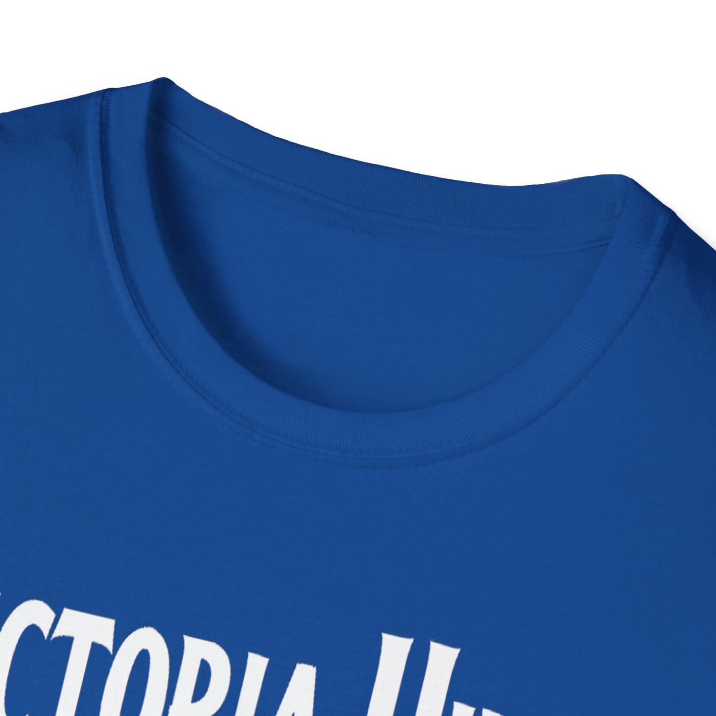 Victoria Hills Hardcore We Support Our Own Red Leaf T-Shirt, c03-n10-s006 Softstyle Graphic Tee, Unisex Casual Wear, Support'n Locals Merch, Gift for Community Lovers.