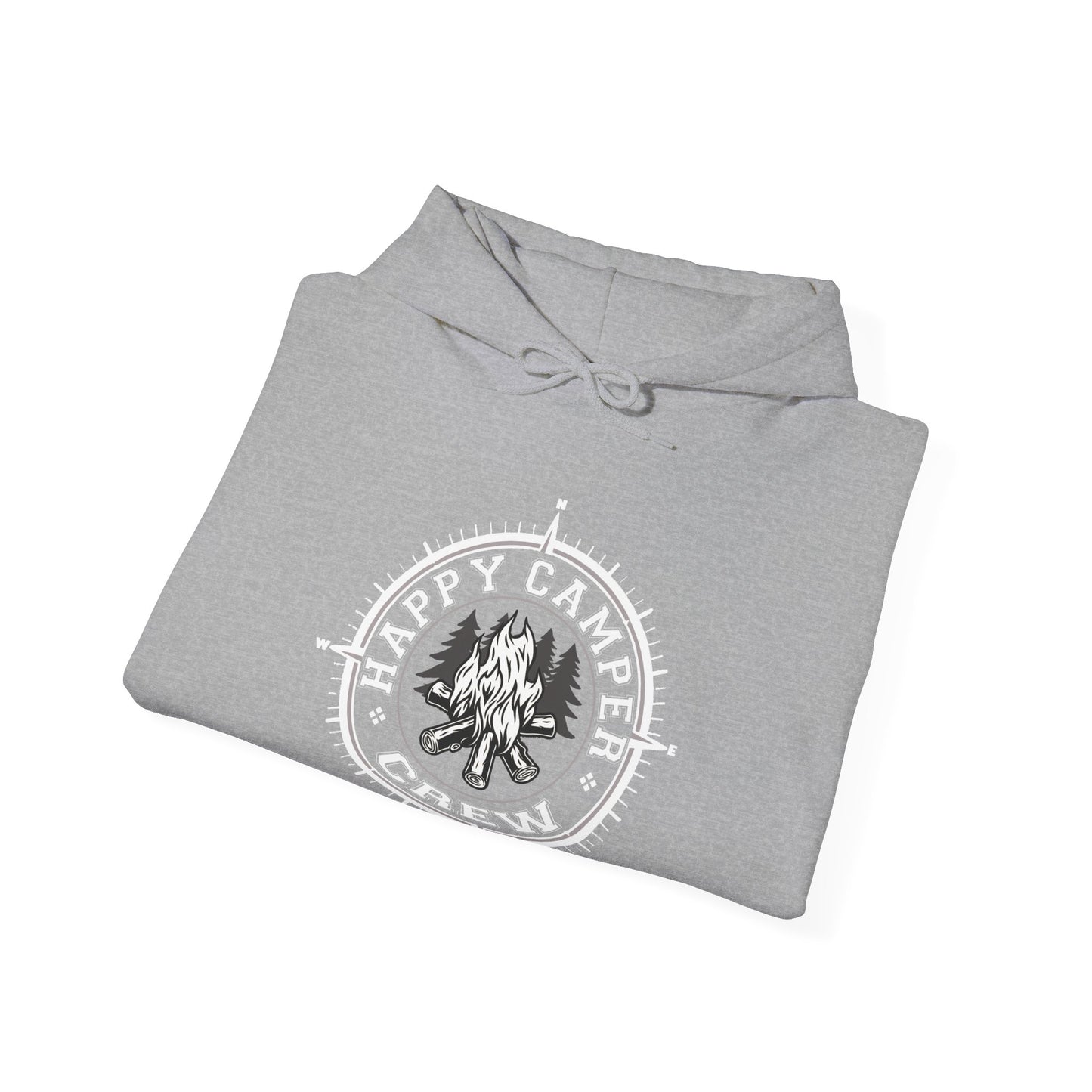 Happy Camper Crew Black Hoodie | HappyCamperCrew.Com 100% Authentic | Cozy Camping Hoodie | Unisex Hooded Sweatshirt for Nature Lovers, Casual Wear, Gift for Him/Her, Outdoor Adventures, Cozy Days &...