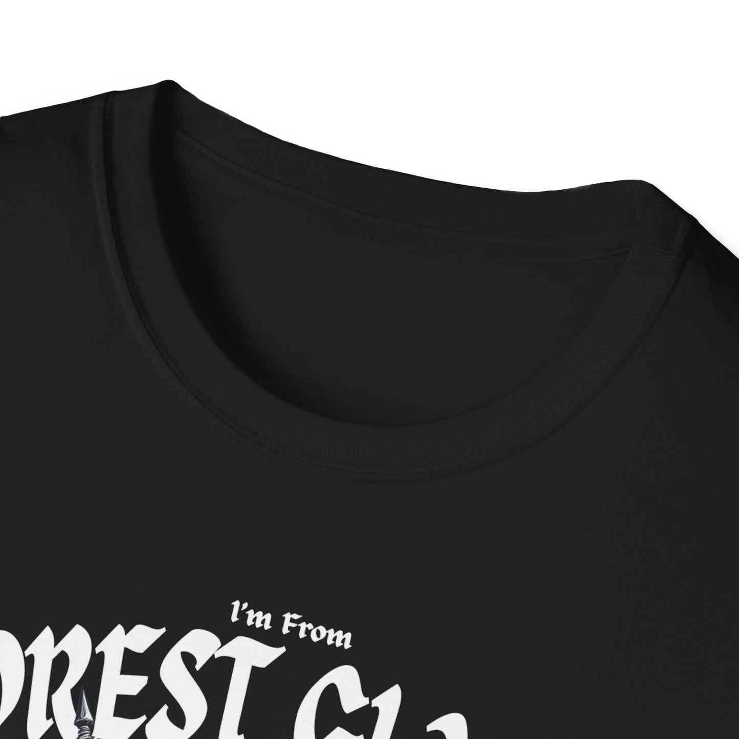 Forest Glade Underestimate Guy T-Shirt, c01-n09-s002 Softstyle Graphic Tee, Unisex Casual Wear, Support'n Locals Merch, Gift for Community Lovers.