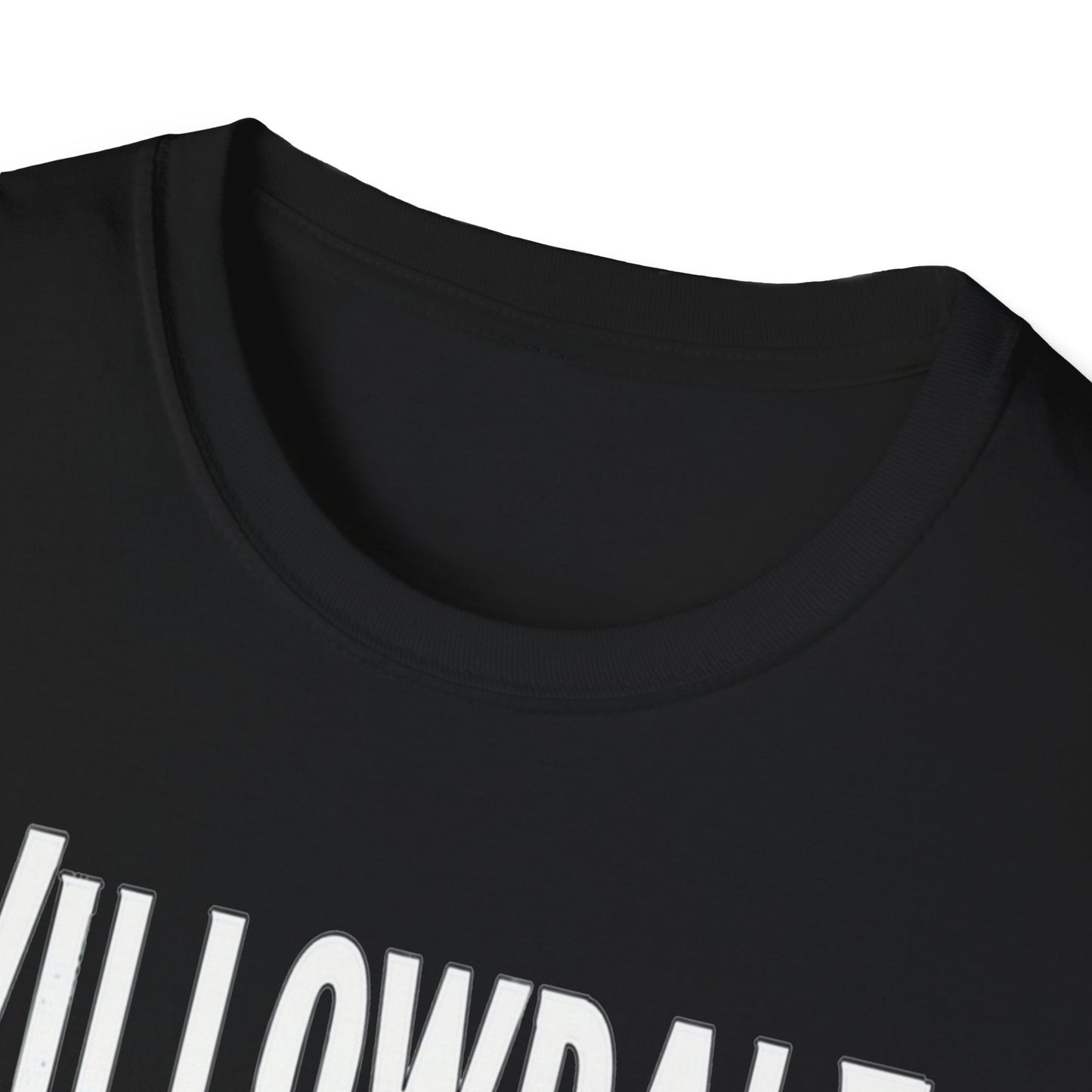 Willowdale Hardcore Rep'n White Leaf T-Shirt, c06-n05-s007 Softstyle Graphic Tee, Unisex Casual Wear, Support'n Locals Merch, Gift for Community Lovers.