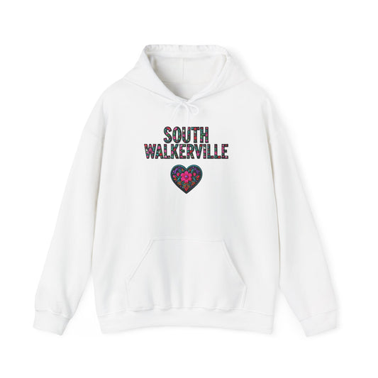 South Walkerville Local Gal Flower c01-n08-hs005, Hooded Sweatshirt -  Unisex Heavy Blend™ Pullover, Casual Hoodie for Every Day, Gift for Friends, Support'n Locals -Local Pride Apparel Support Your Community