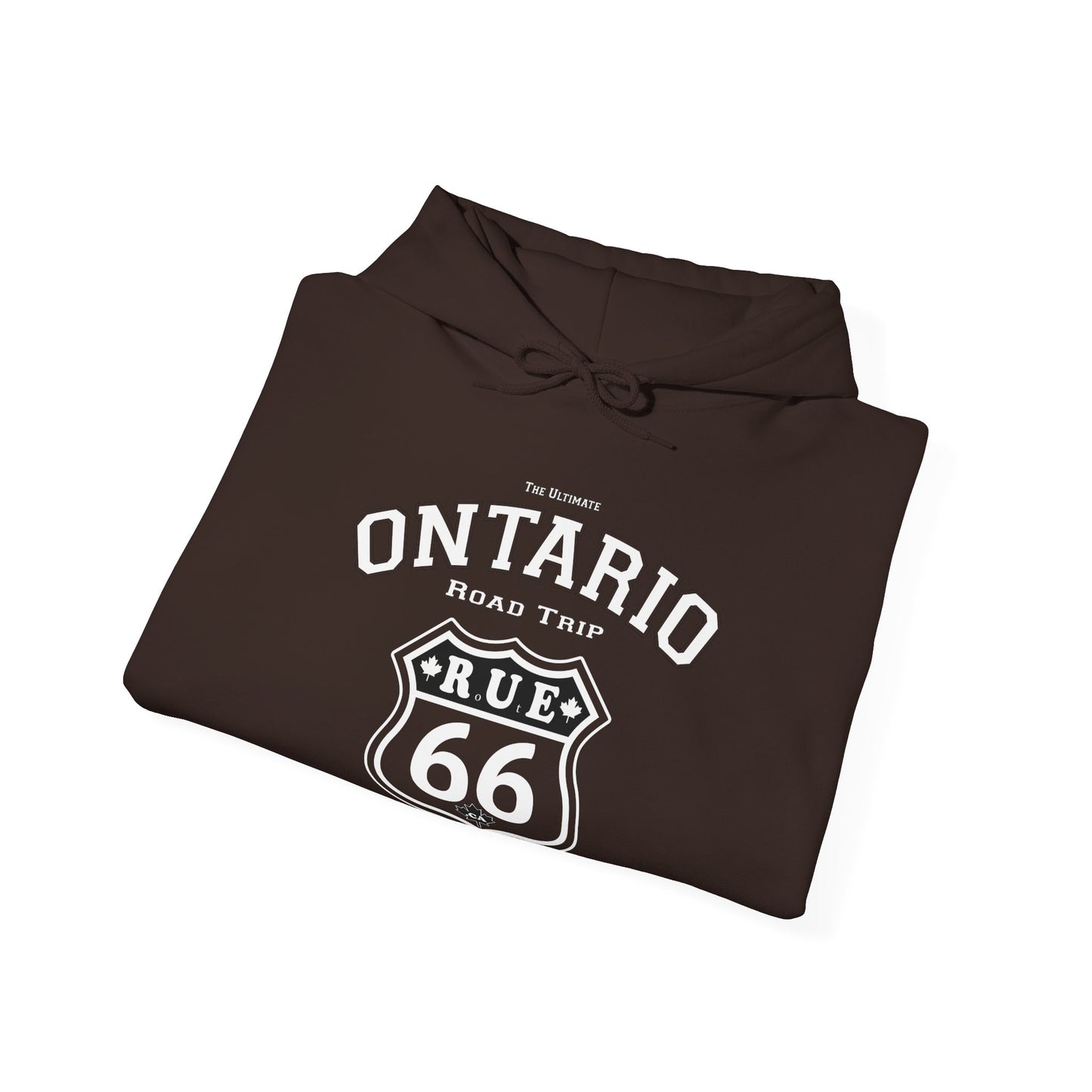 Ontario Road Trip Red | Rue66.ca 100% Authentic | Cozy Camping Hoodie | Unisex Hooded Sweatshirt for Nature Lovers, Casual Wear, Gift for Him/Her, Outdoor Adventures, Cozy...