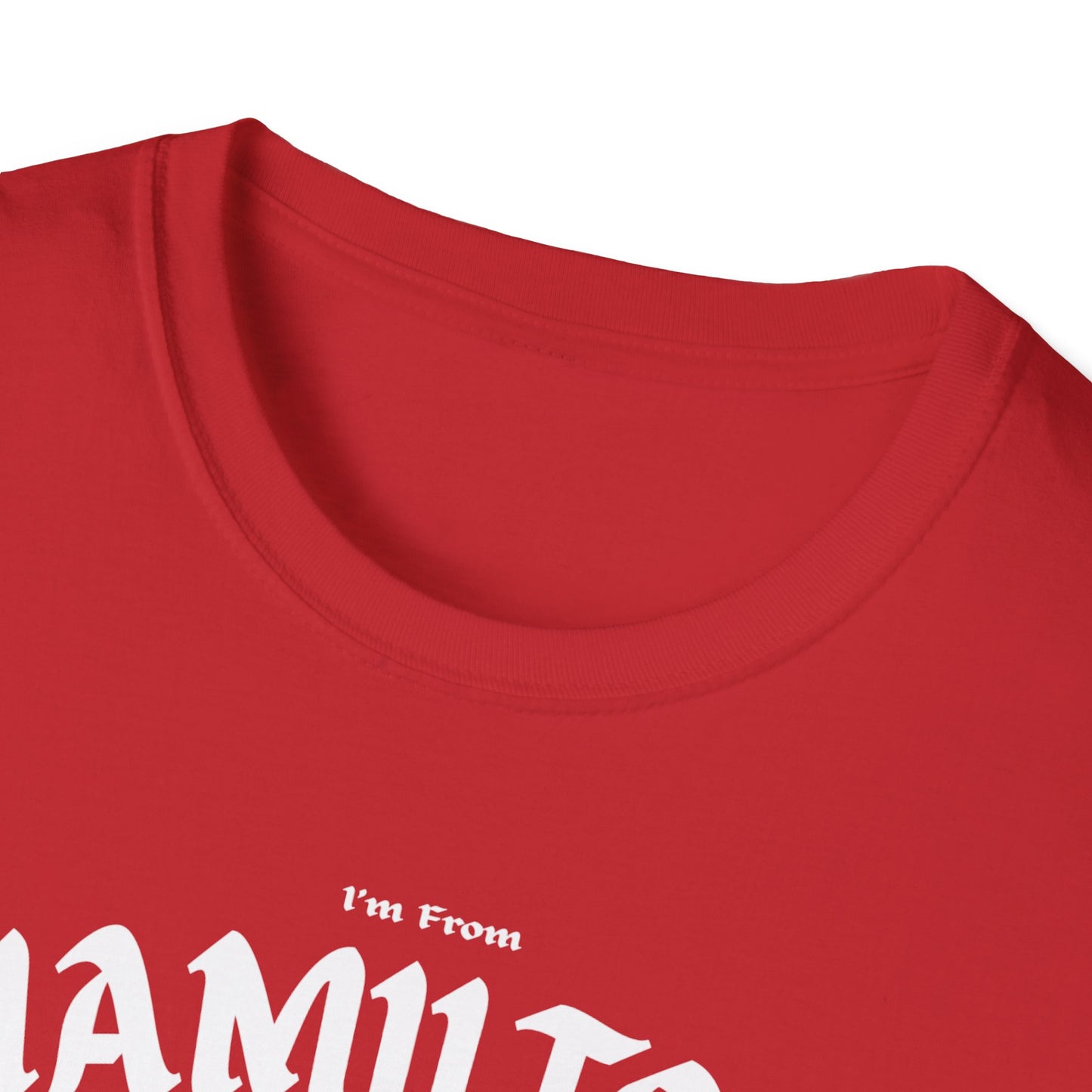 Hamilton Underestimate Gal T-Shirt, c004-n00-s001 Softstyle Graphic Tee, Unisex Casual Wear, Support'n Locals Merch, Gift for Community Lovers.