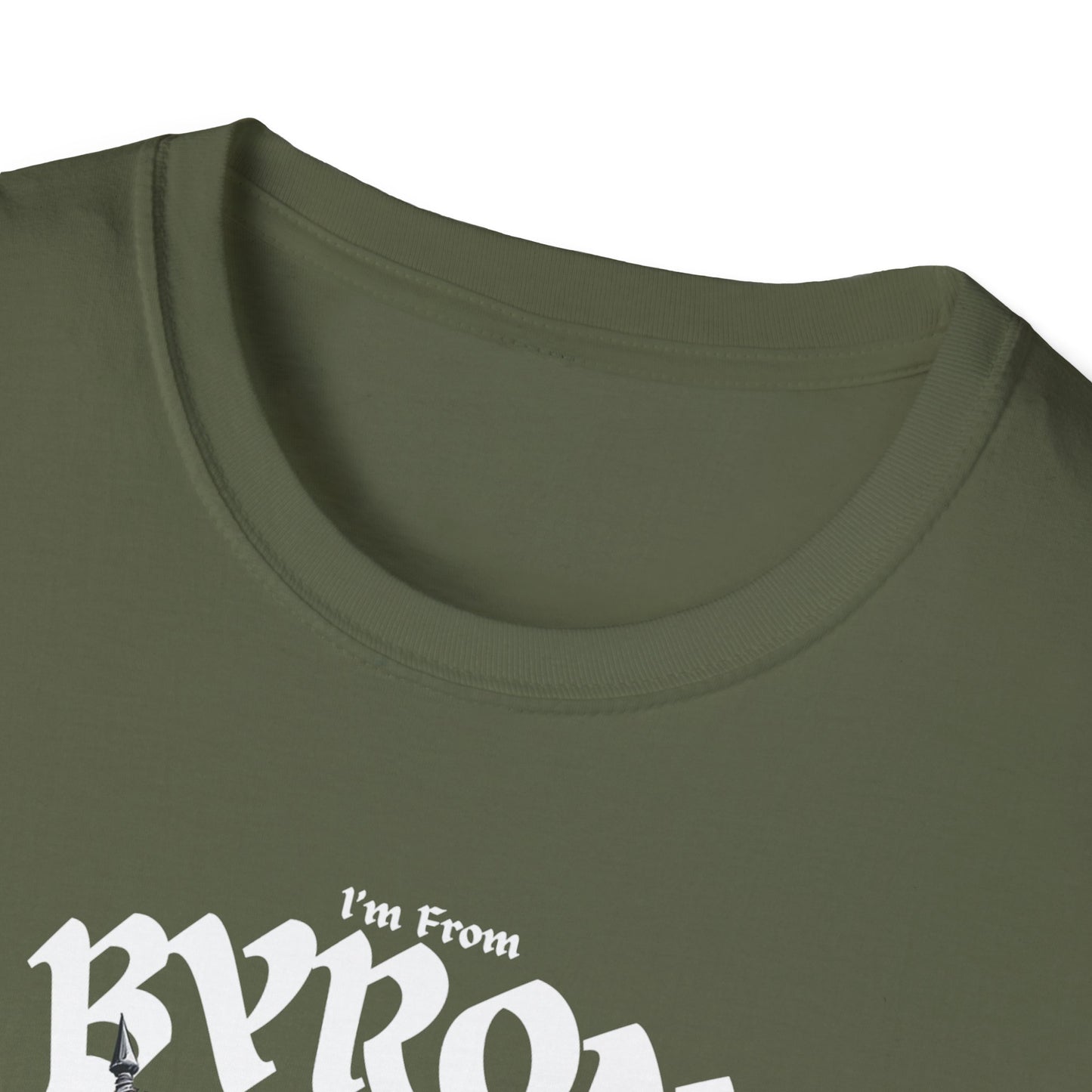 Byron Underestimate Guy T-Shirt, c02-n02-s002 Softstyle Graphic Tee, Unisex Casual Wear, Support'n Locals Merch, Gift for Community Lovers.