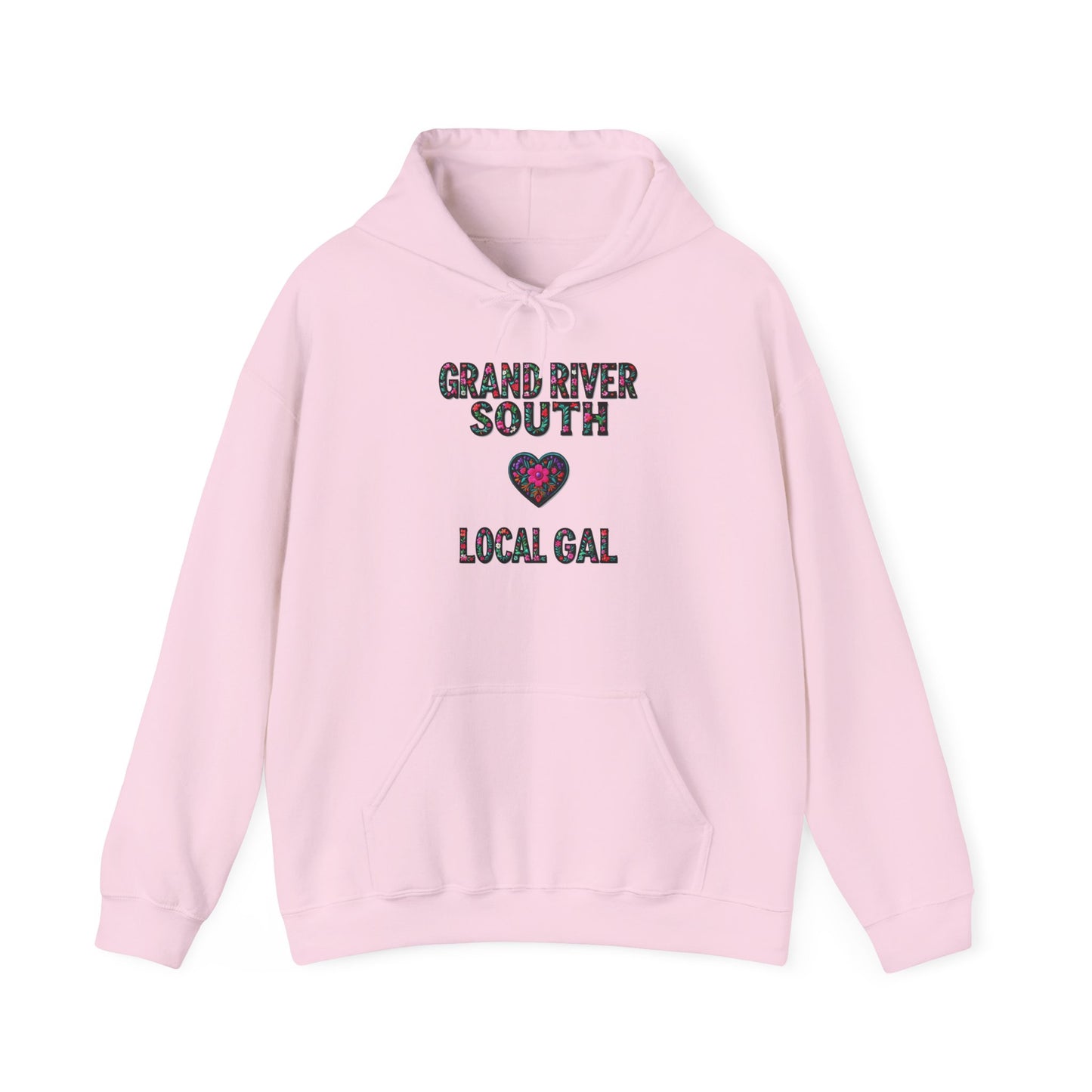 Grand River South Local Gal Flower c03-n04-hs005, Hooded Sweatshirt -  Unisex Heavy Blend™ Pullover, Casual Hoodie for Every Day, Gift for Friends, Support'n Locals -Local Pride Apparel Support Your Community